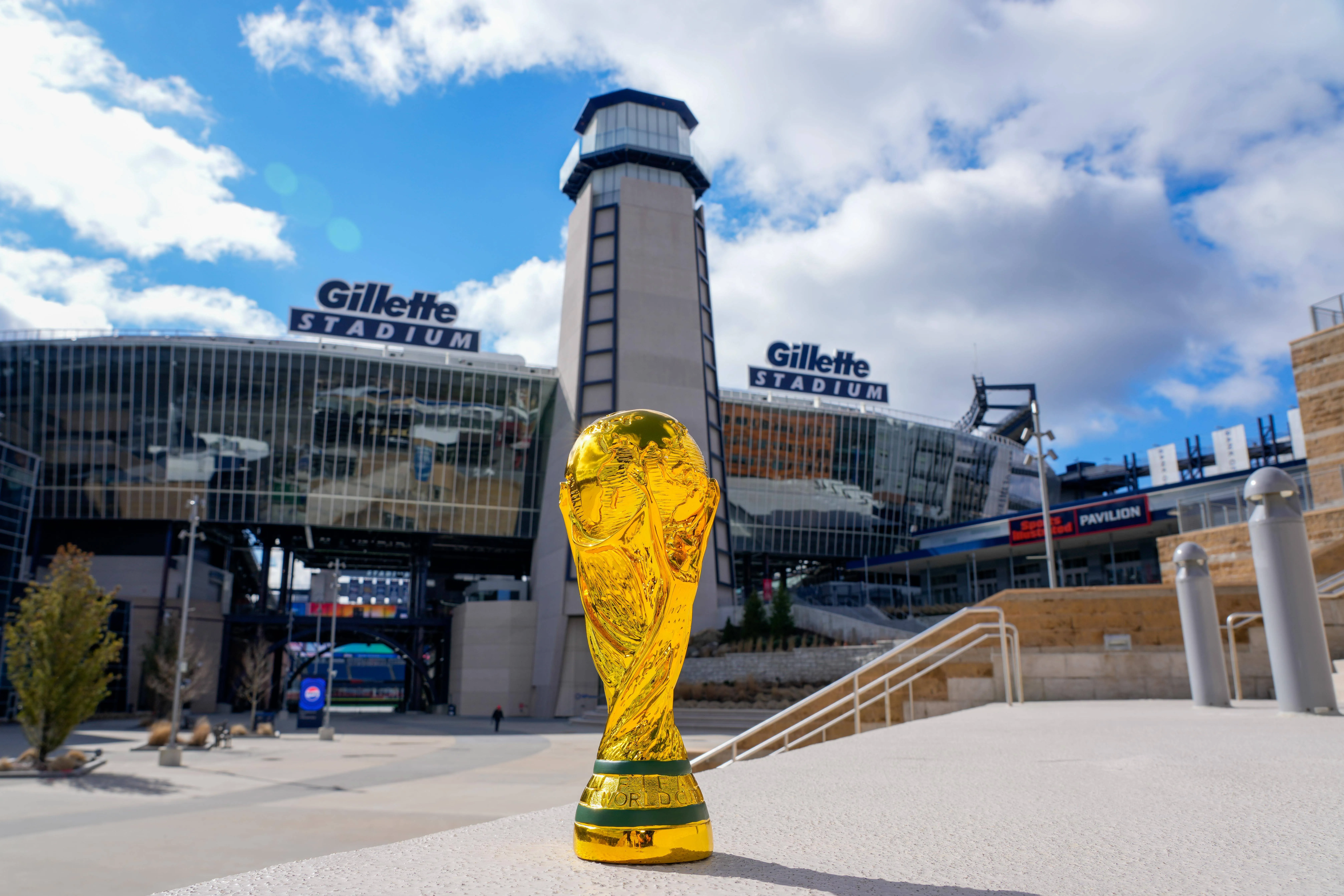 World Cup trophy at Gillette Stadium