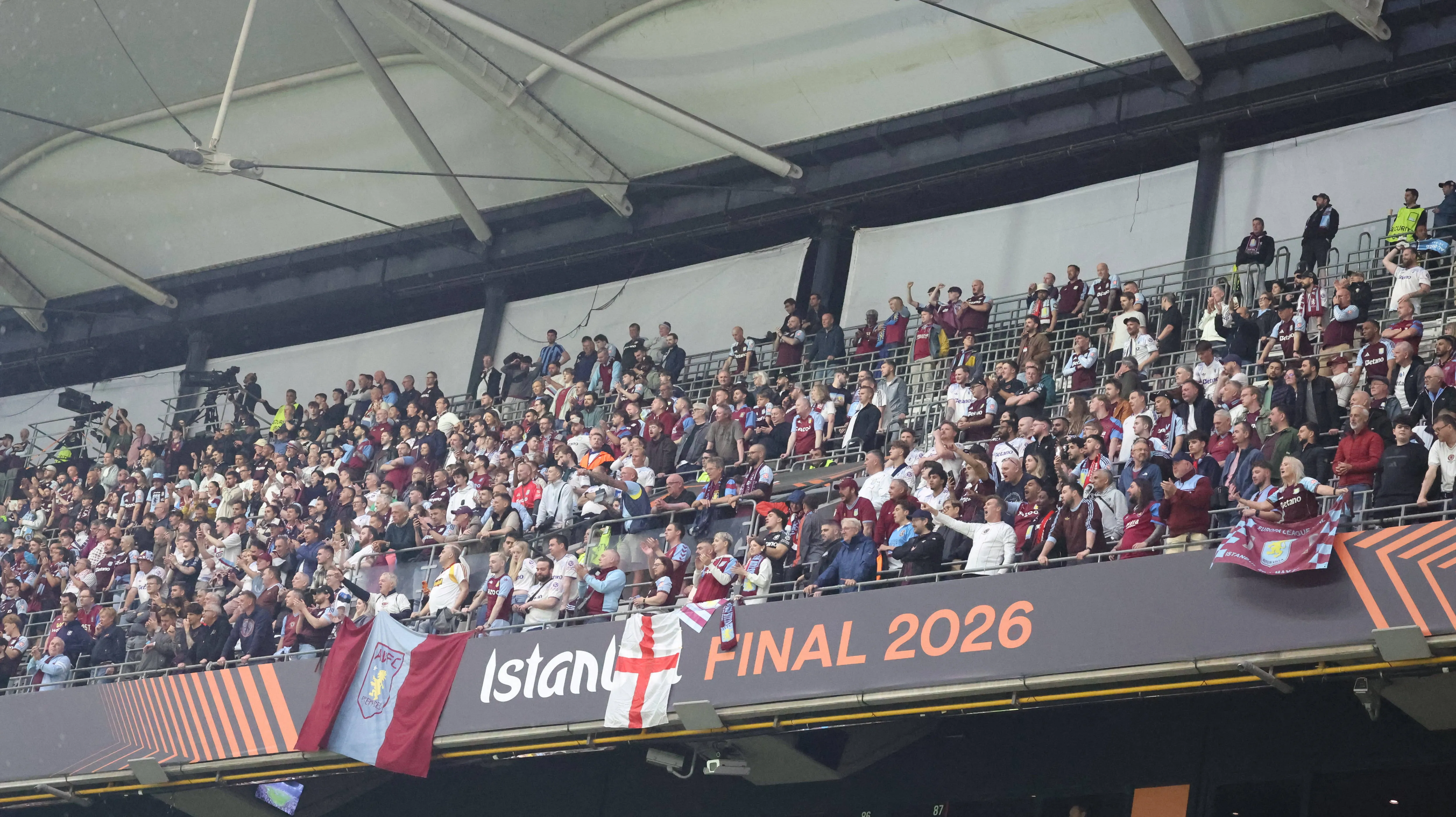 Aston Villa fined and handed away ticket ban by UEFA for &lsquo;discriminatory&rsquo; banner at Europa League final