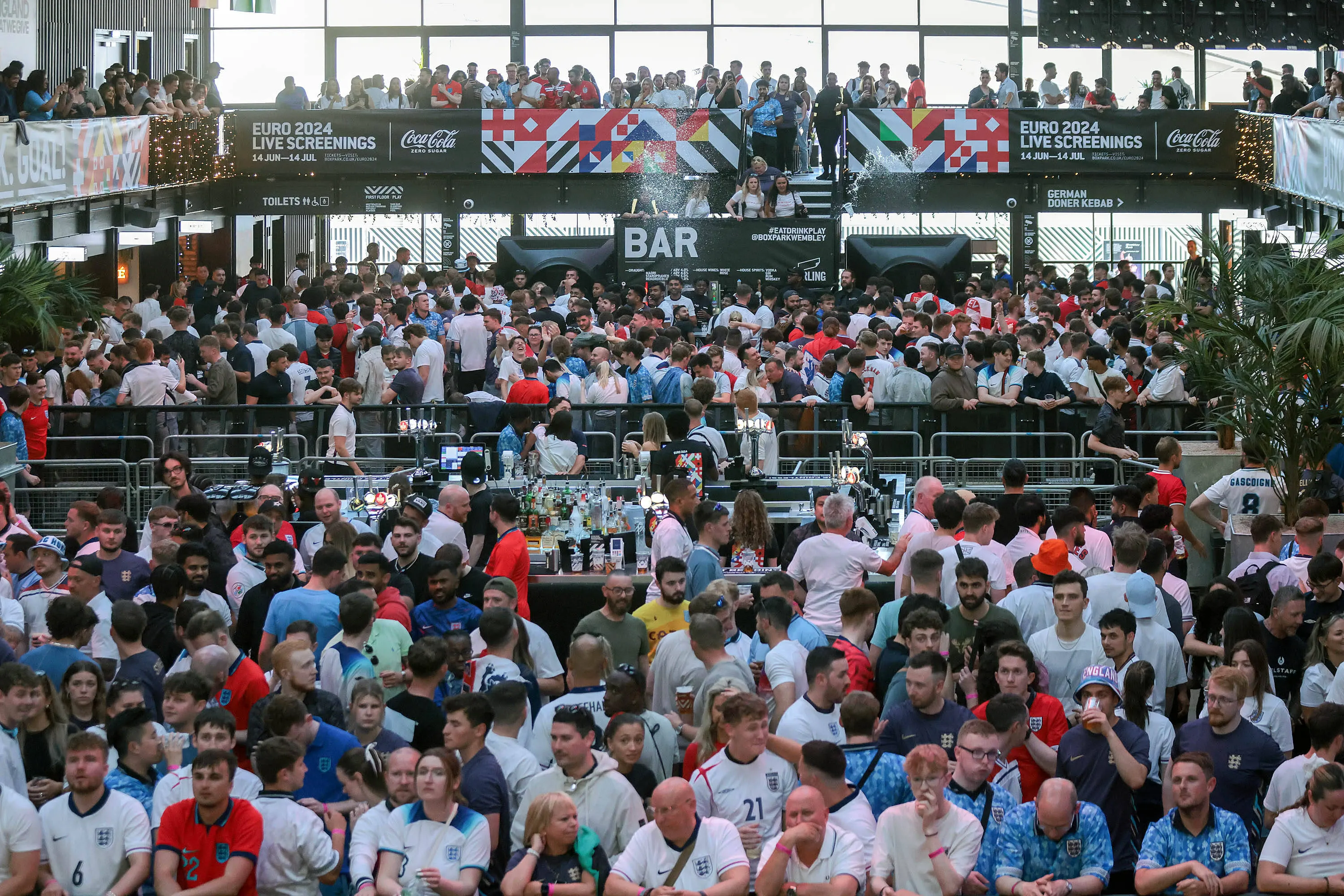 BoxPark is a popular venue during major England matches