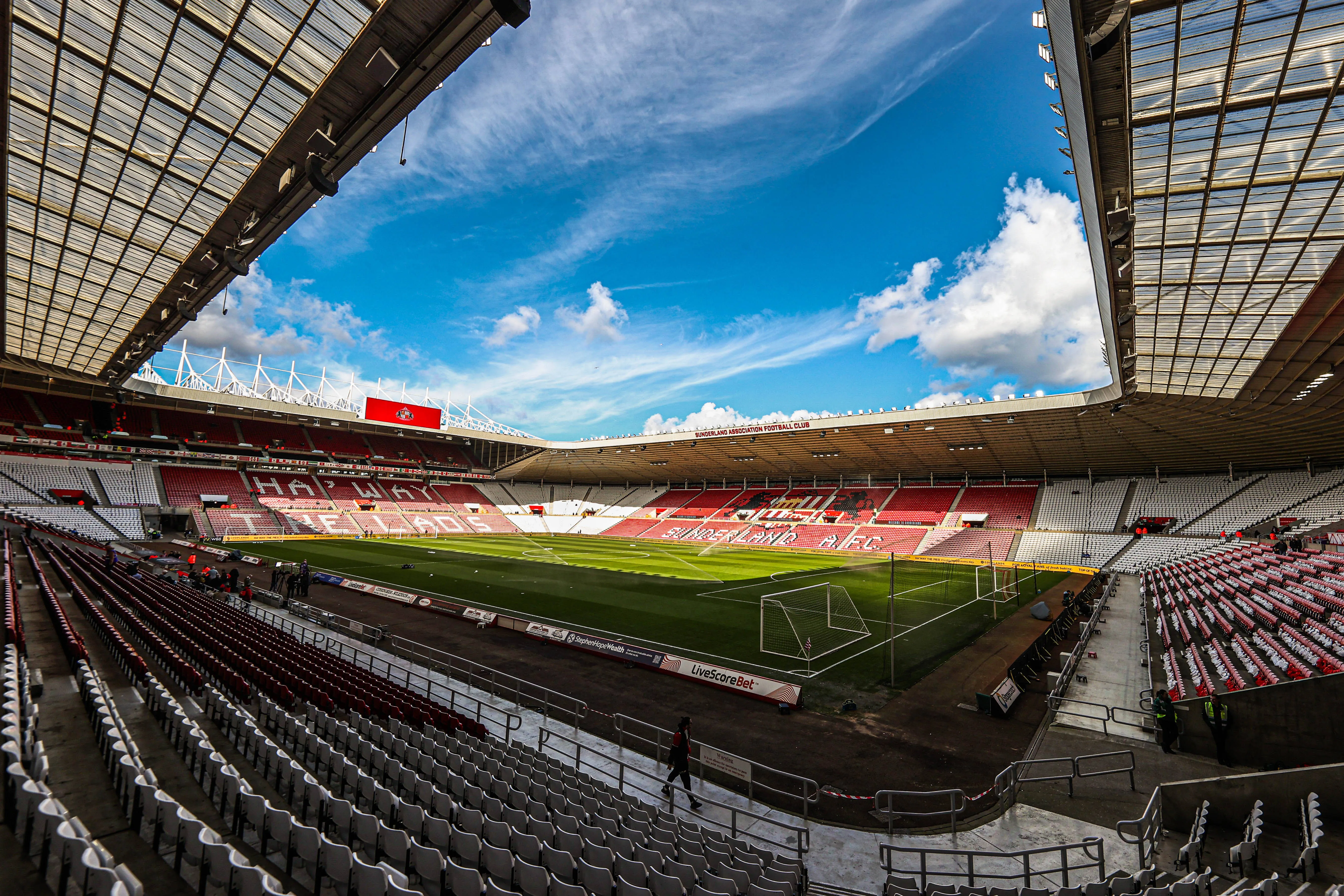 A general view inside the Stadium of Light