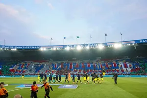 PSG ultras display incredible Nasser Al-Khelaifi tifo in UCL