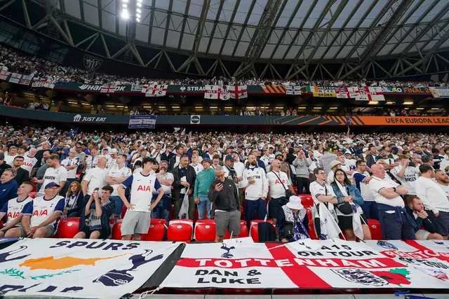 Tottenham fans in Udine