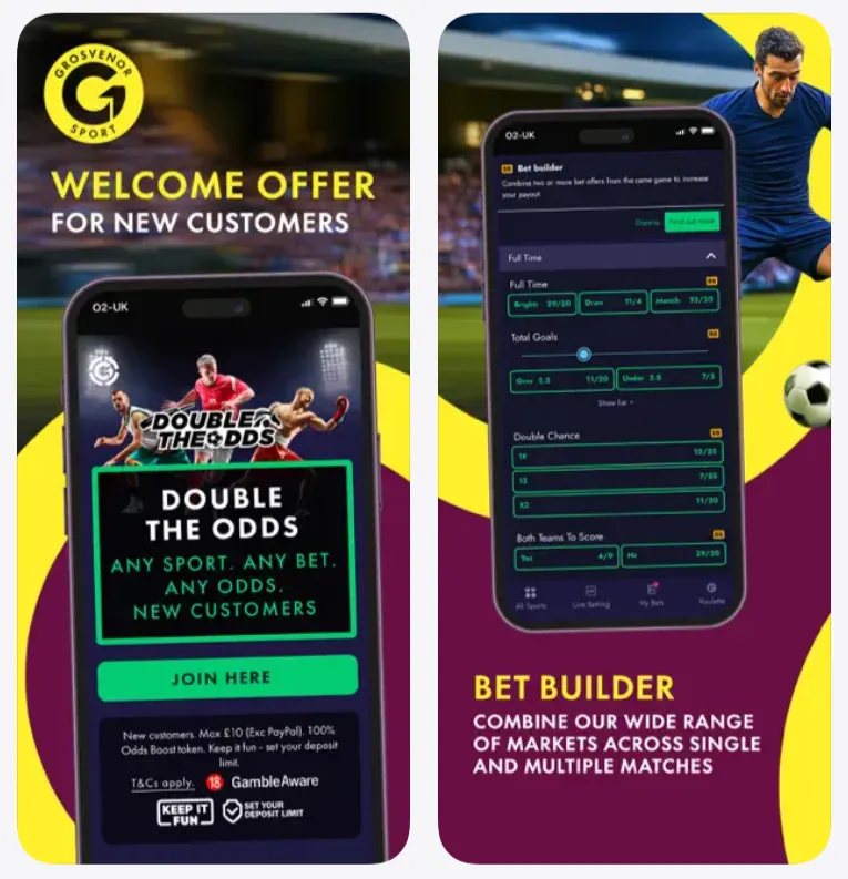 15. Grosvenor football app: Best for fast payouts (3/5)