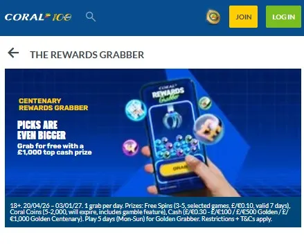 coral rewards grabber free to play game