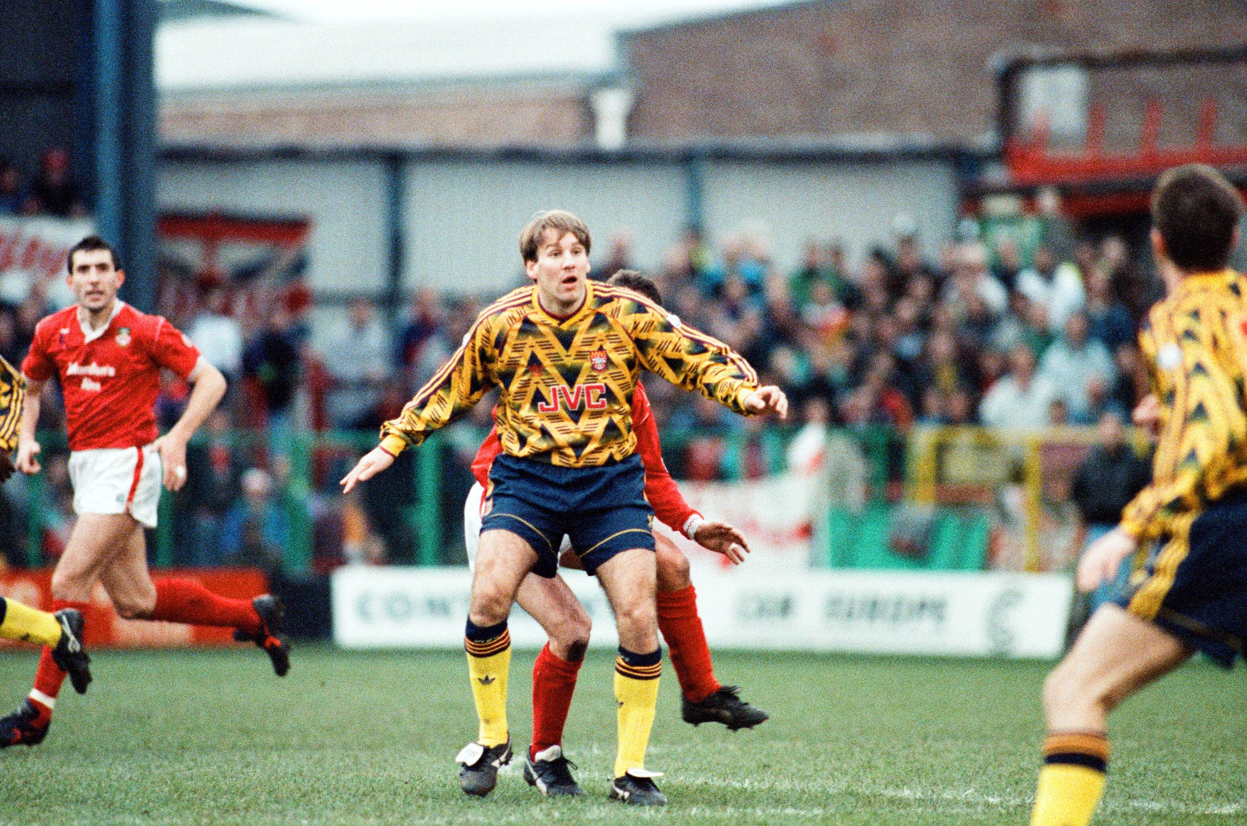 Arsenal yellow away retro shirt
