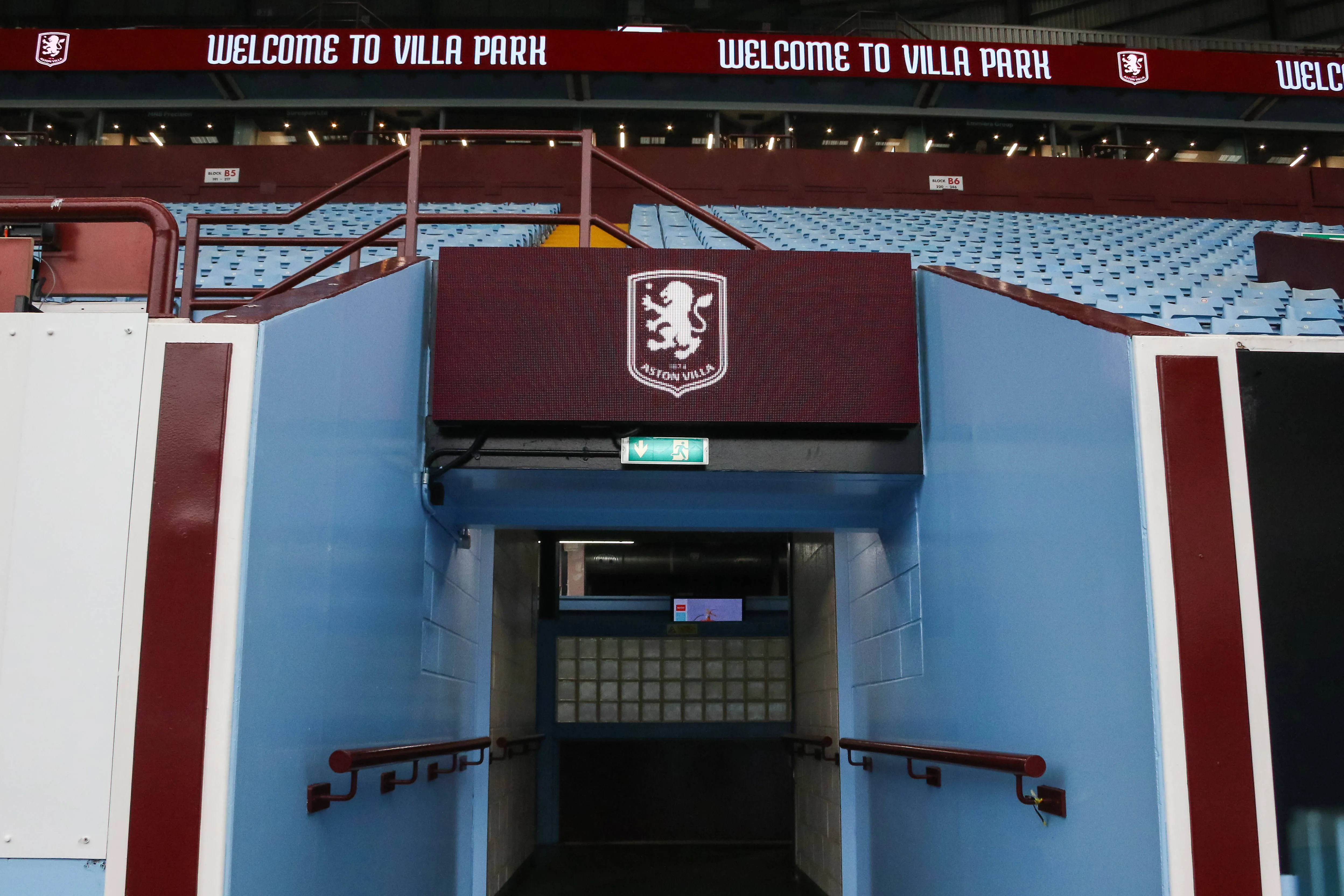 View inside Villa Park, home to Aston Villa