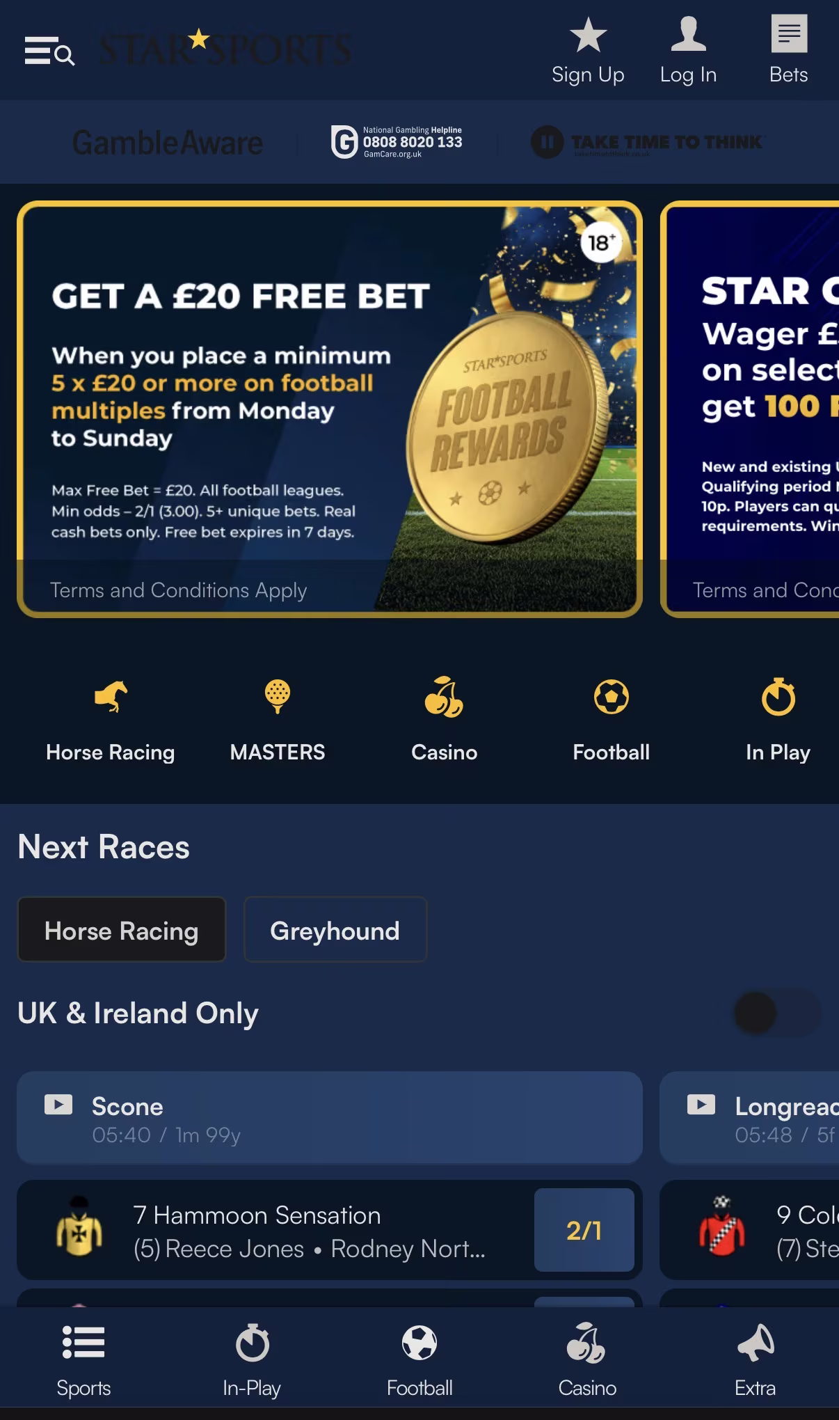 Star sports home screen