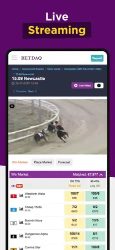 betdaq app live streaming