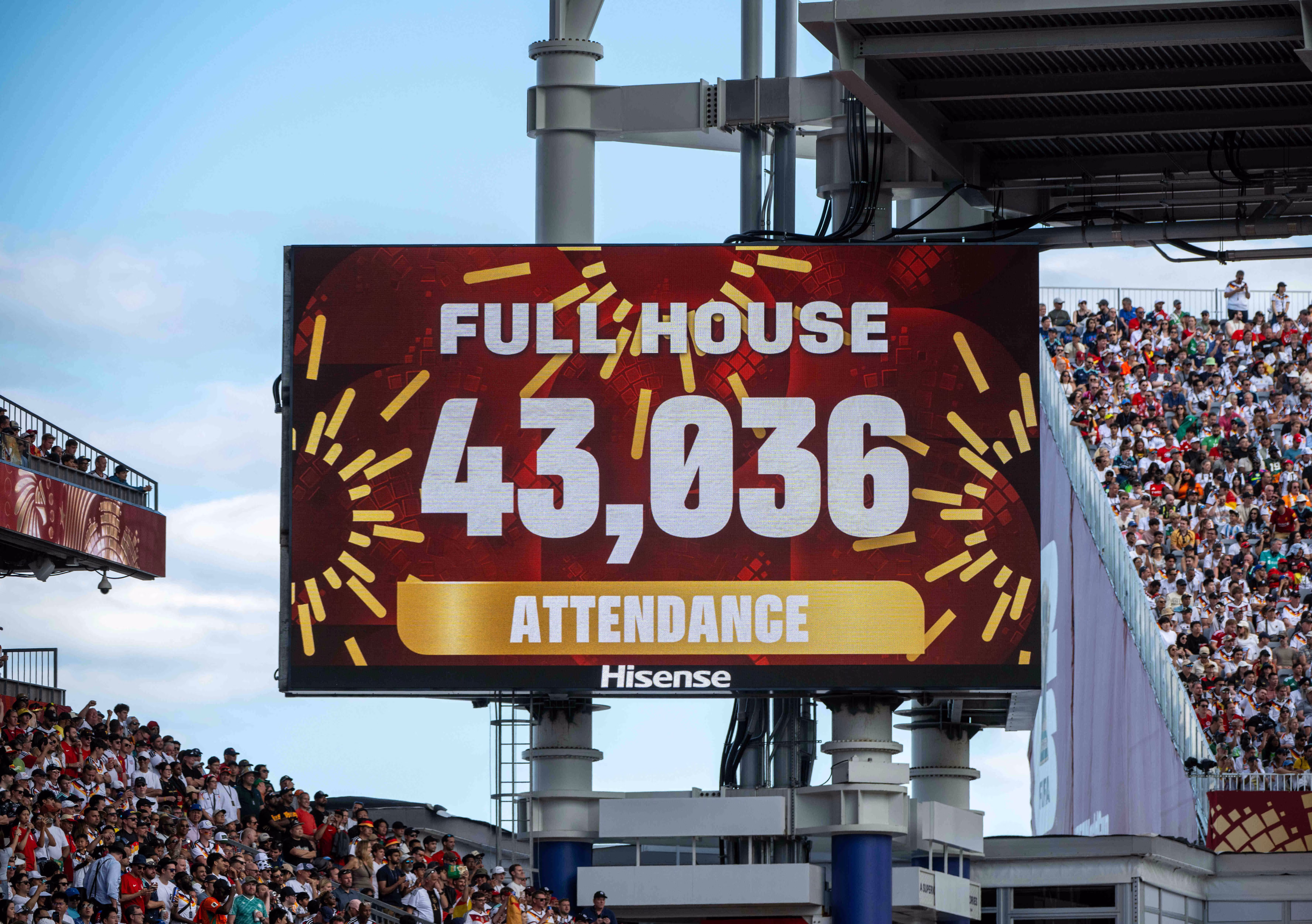 What was the least attended match of the second round of 2026 World Cup group games?