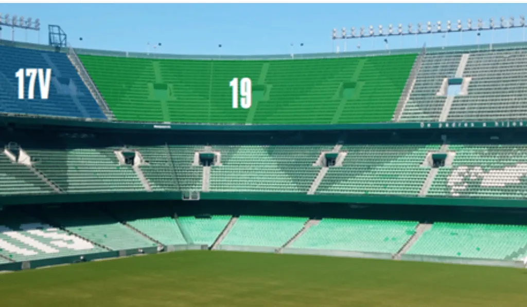 Rangers fans in Seville area in Real Betis stadium