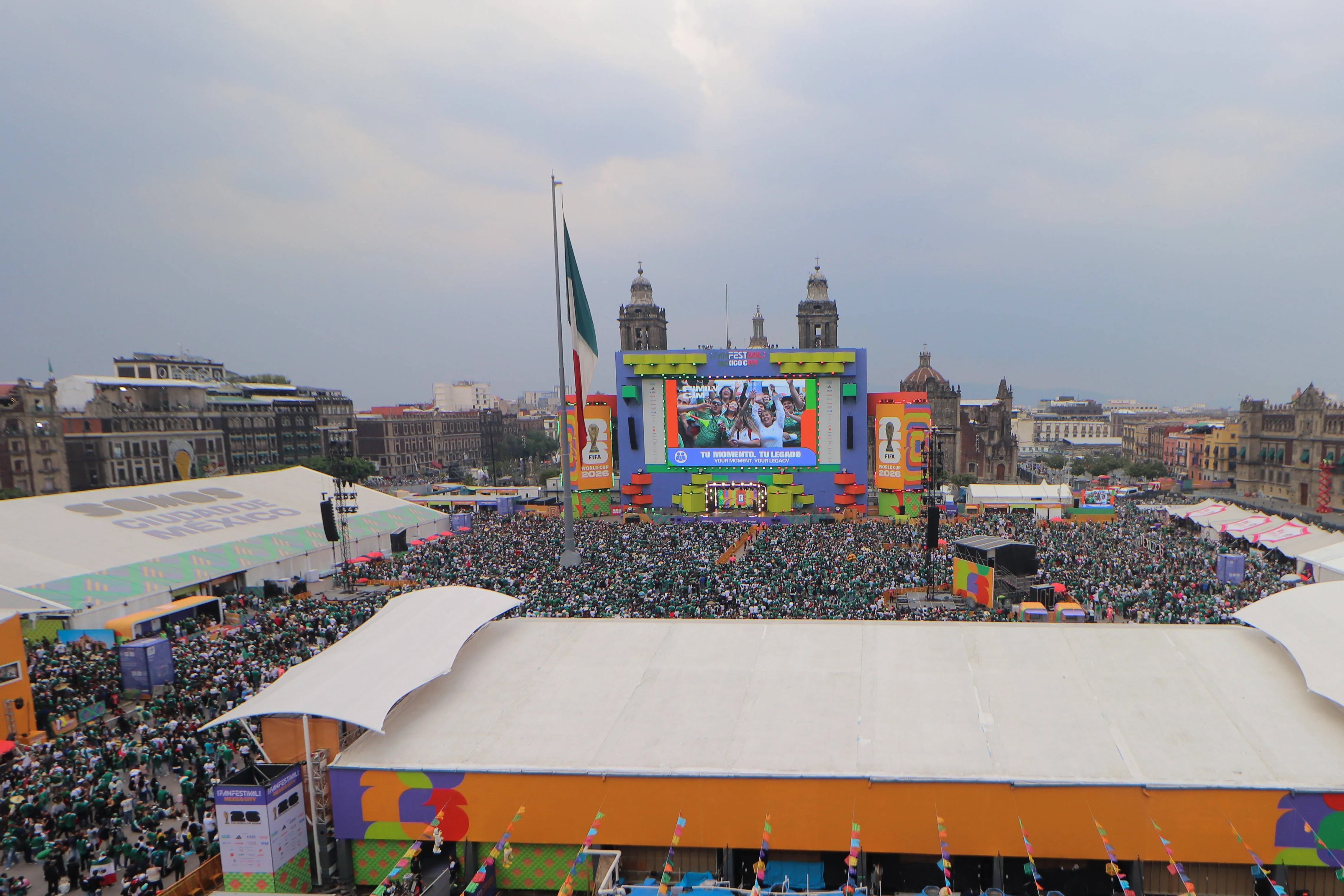 View of the official FIFA Fan Fest in Mexico City