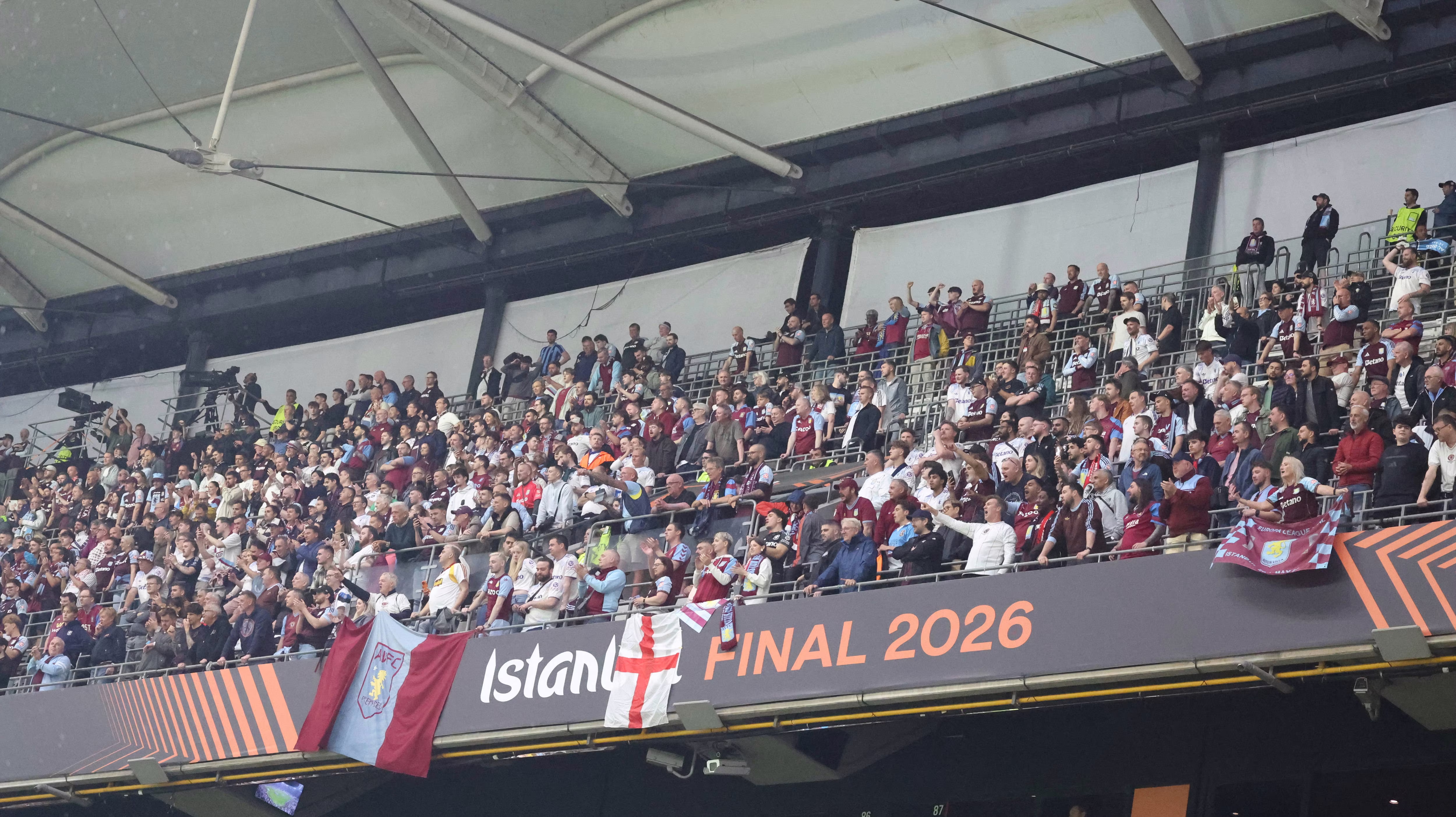 Aston Villa fined and handed away ticket ban by UEFA for &lsquo;discriminatory&rsquo; banner at Europa League final