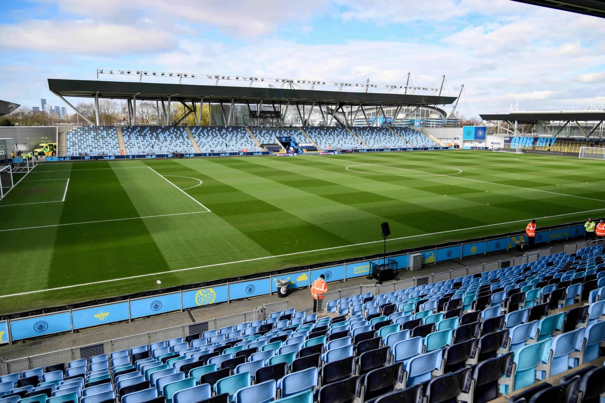 General view of the Etihad Campus during the The FA Women's Super League match Manchester City Women vs Chelsea FC Women at Etihad Campus