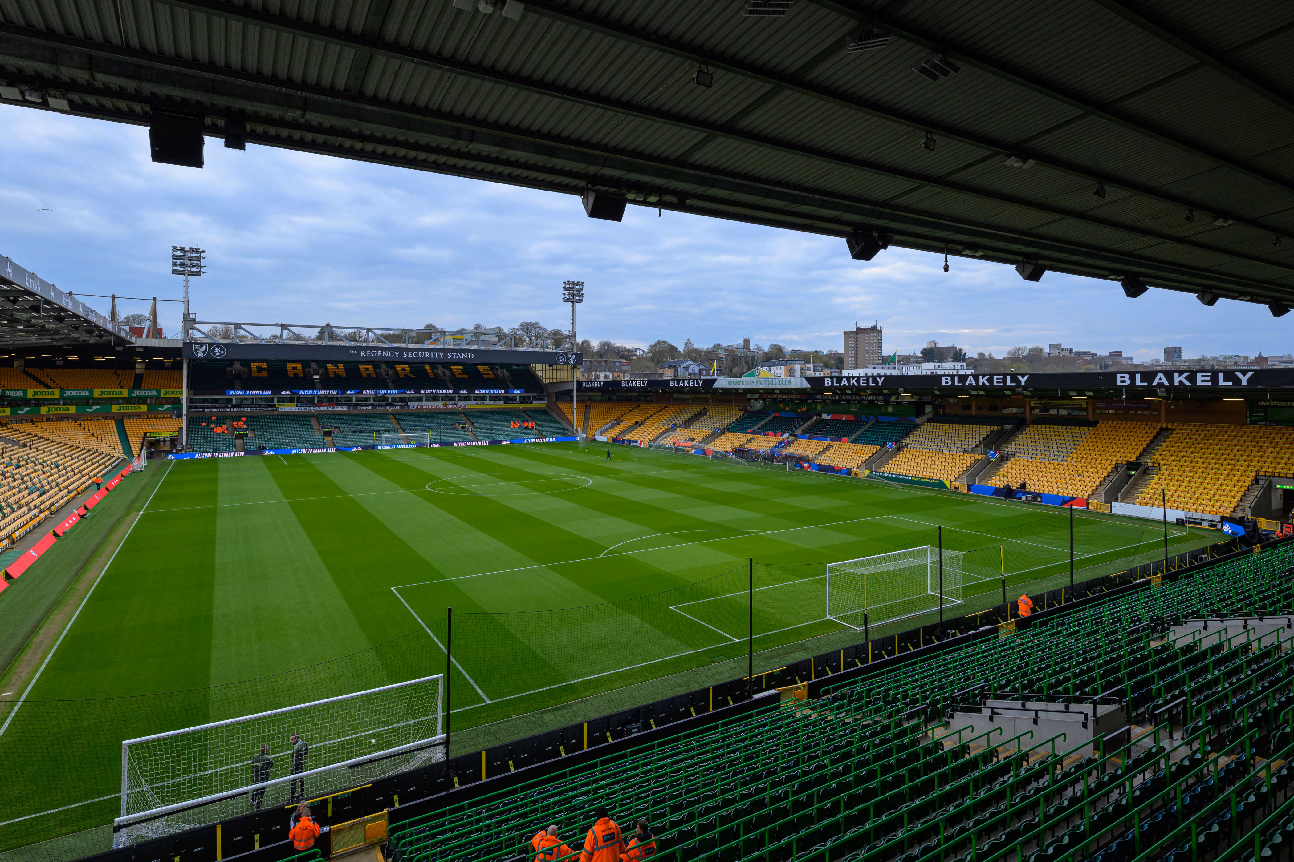 Carrow Road, home to Norwich City, ranked third?