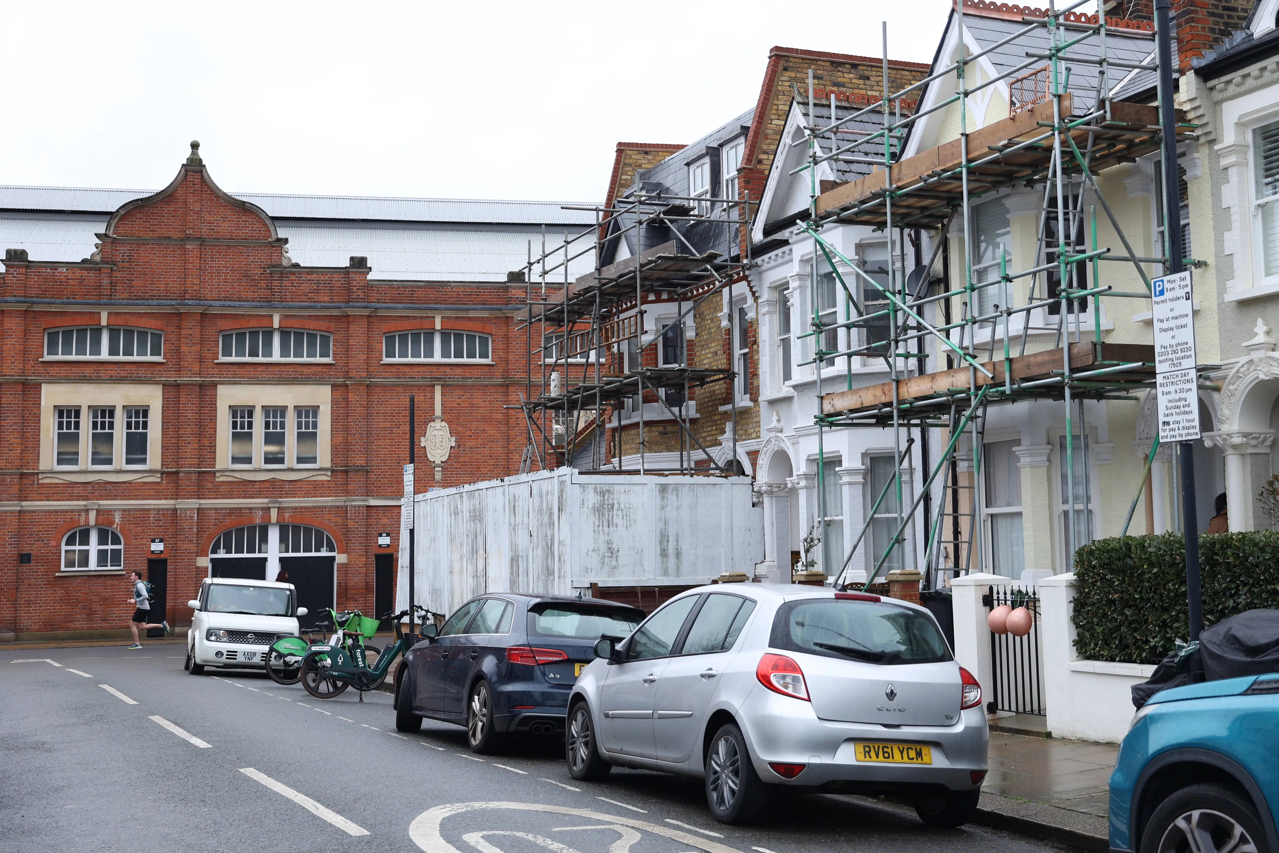 View of street parking outside Craven Cottag