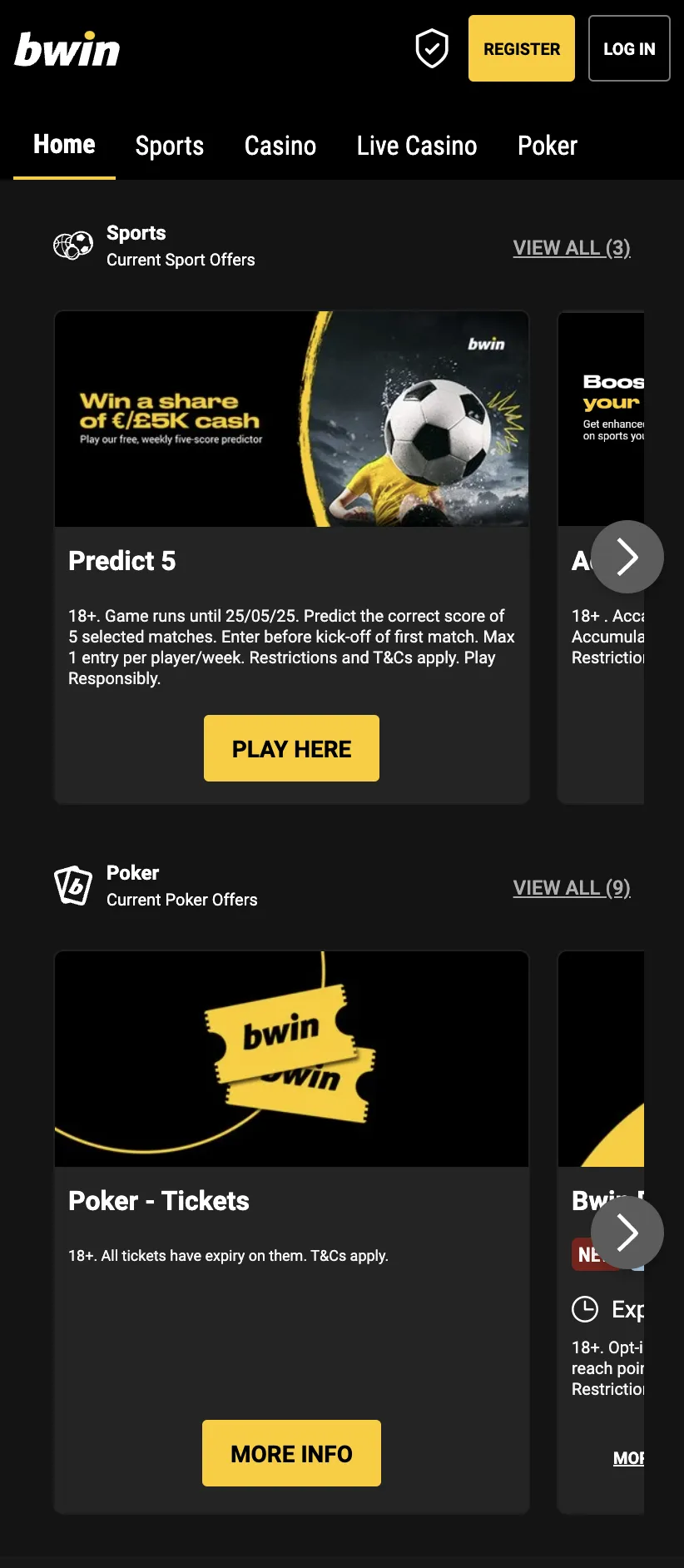 Bwin sign up offers for existing customers