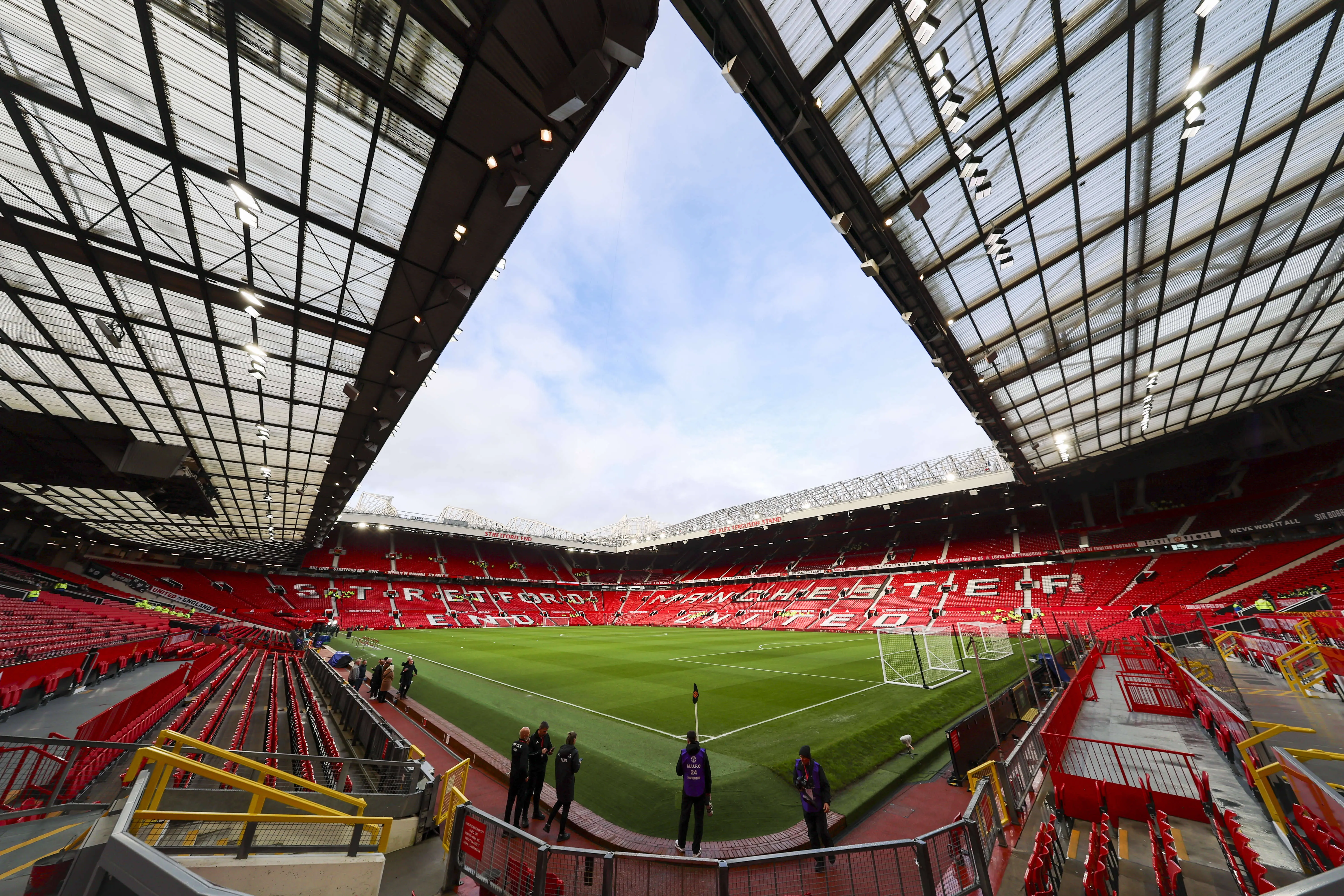 View inside Old Trafford, Manchester
