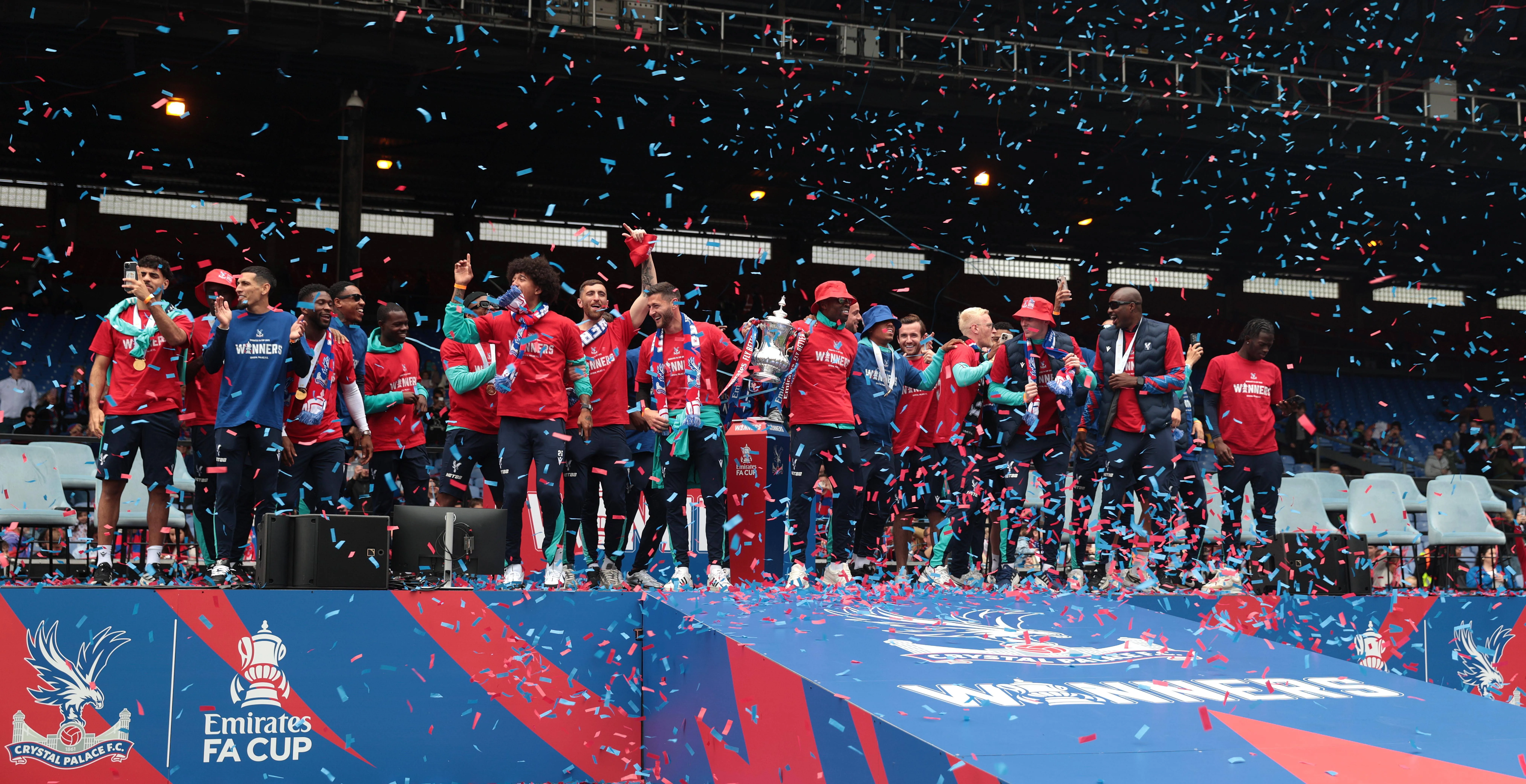 Palace held a parade for their FA Cup triumph last year