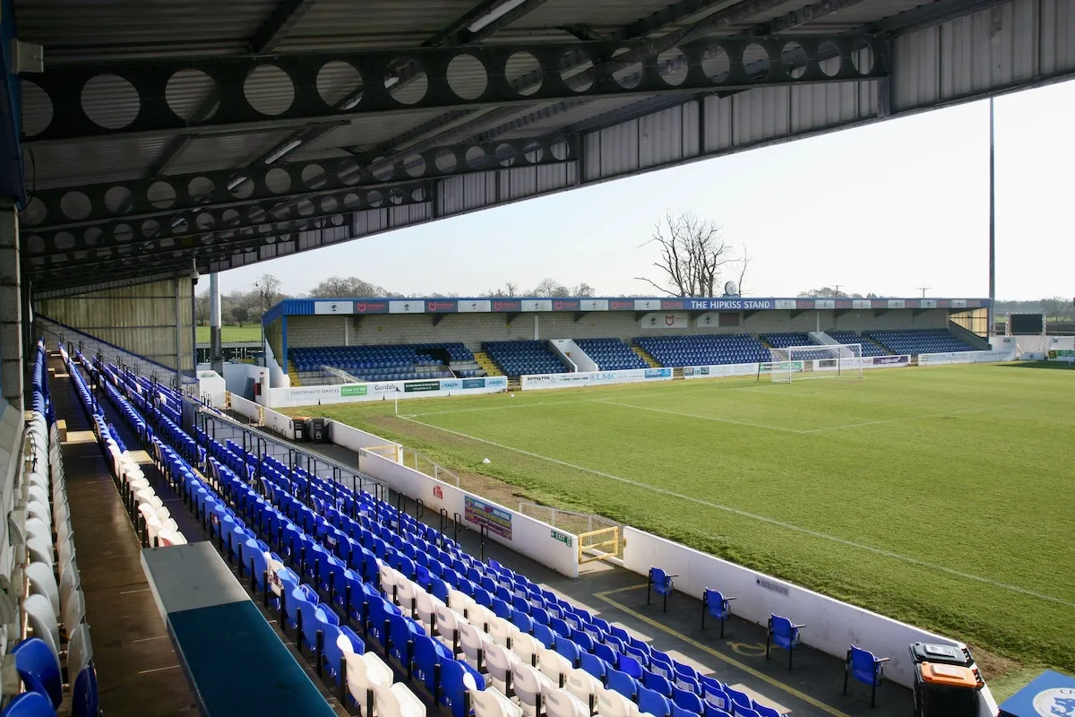 The Deva Stadium, home to Chester Football Club on March 5, 2026
