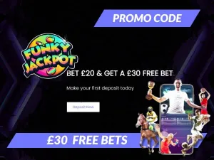 Funky Jackpot promo code 2025: Get £30 in free bets