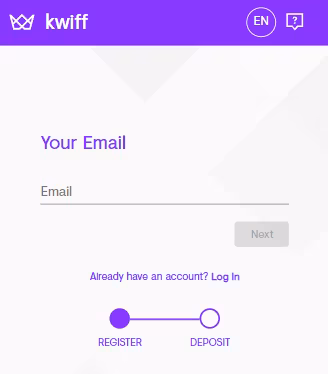 kwiff app register