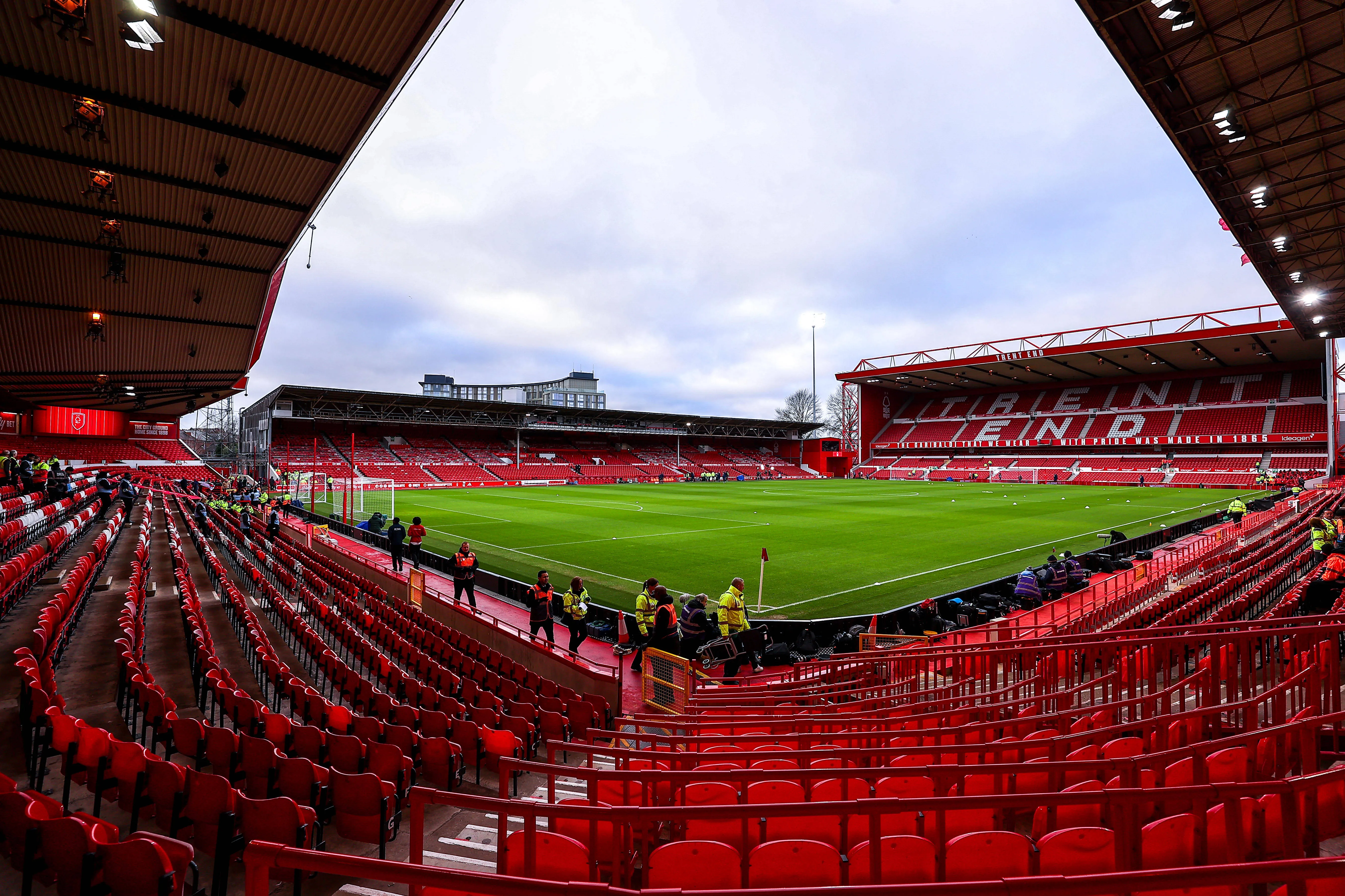 A general view inside the City Ground