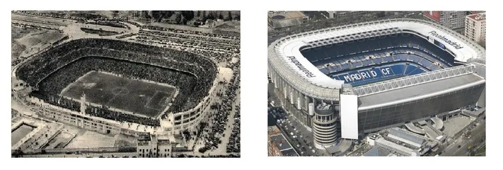 Stadiums then and now: Santiago Bernabeu