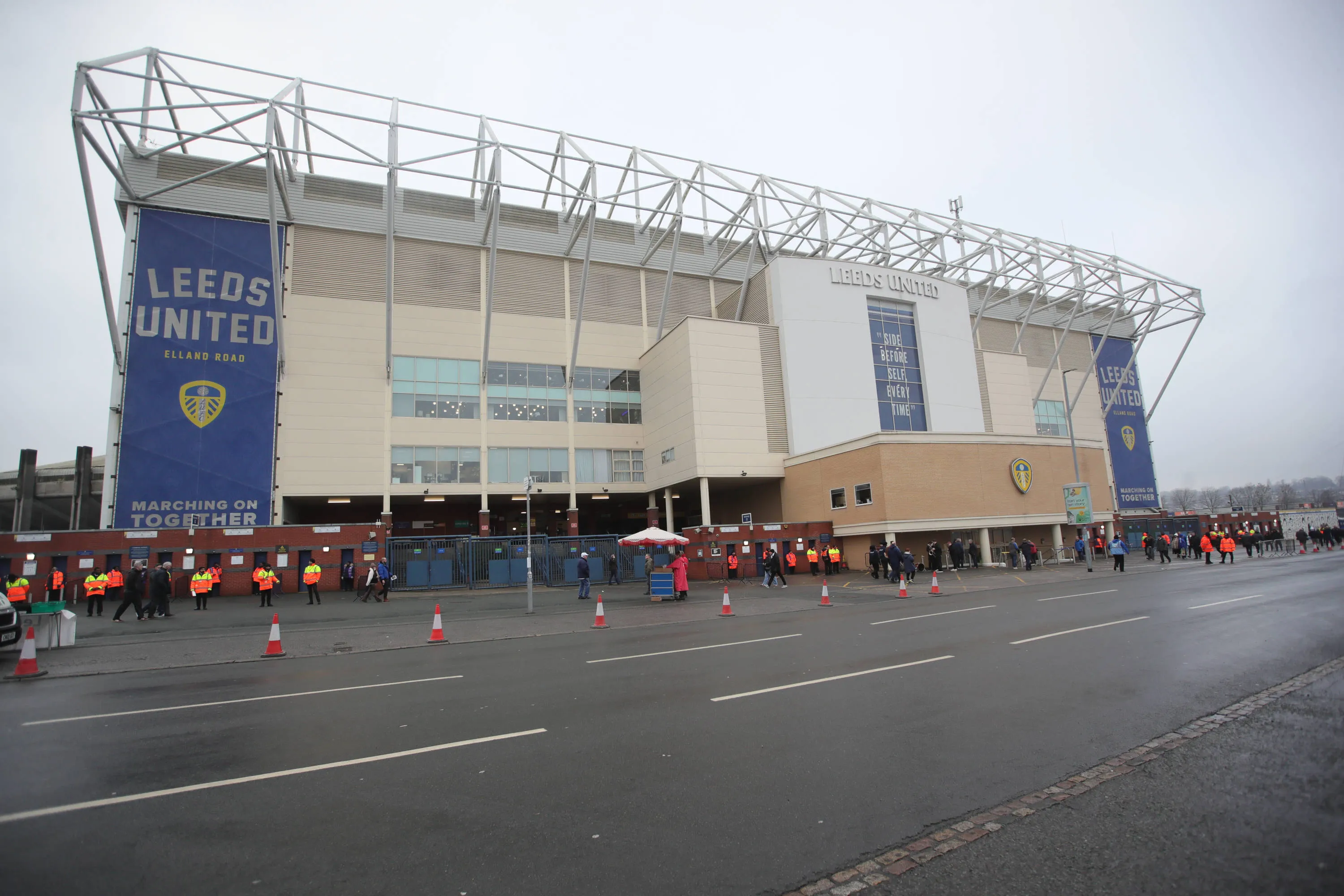 A general view outside of Elland Road