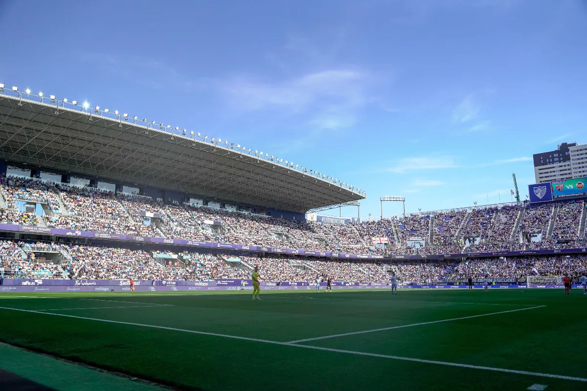 A general view of Malaga's Estadio La Rosaleda