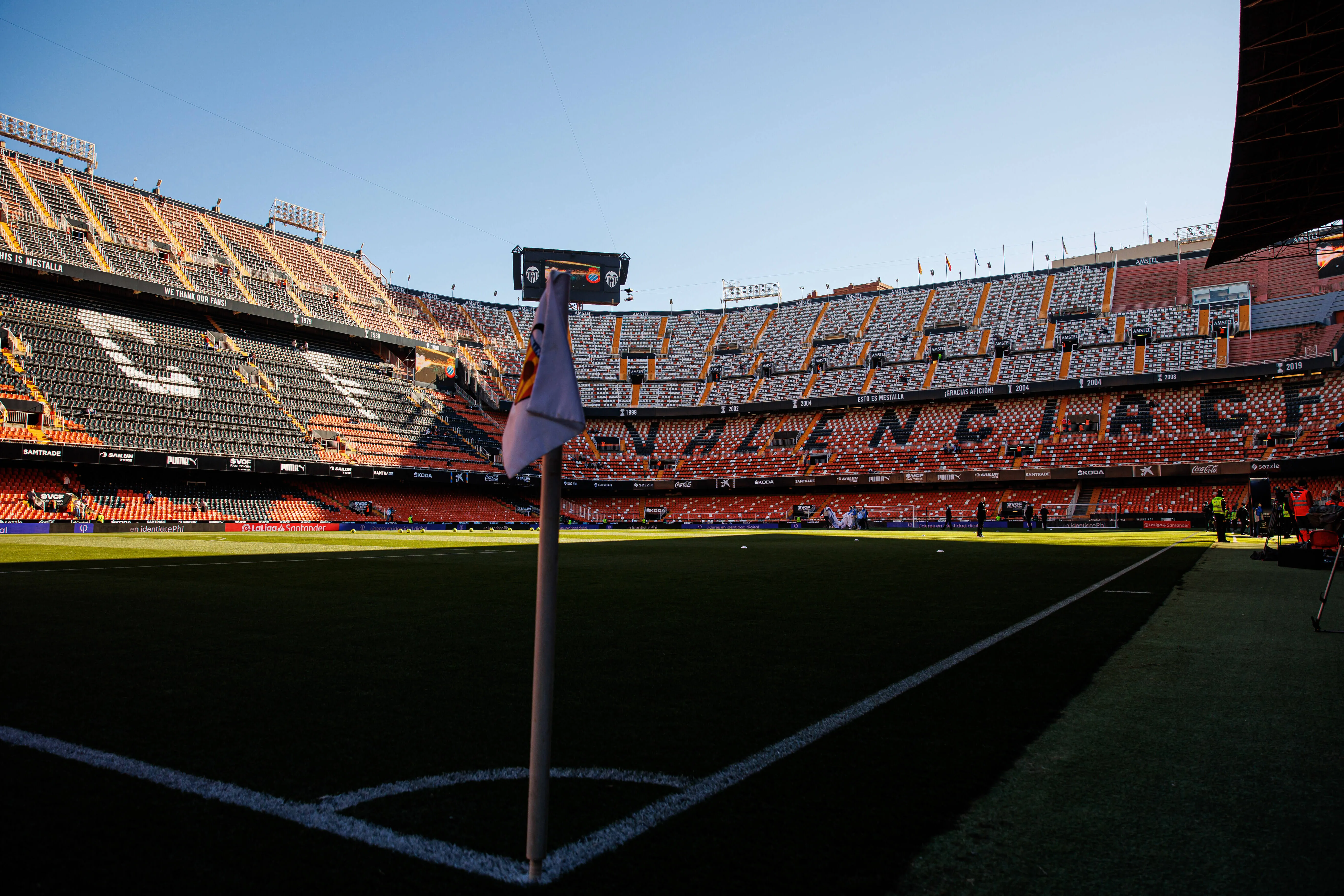 General view of Valencia CF's current stadium