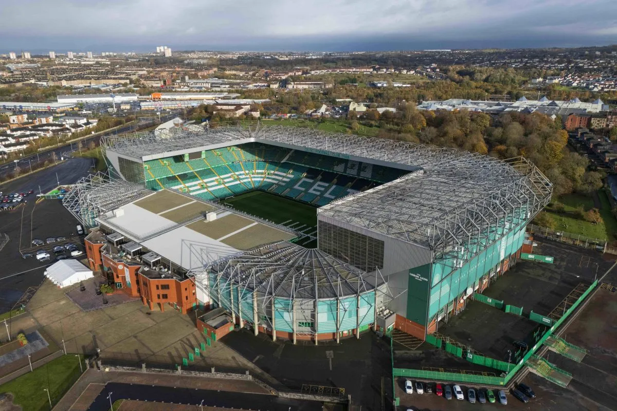 An aerial view of Celtic Park