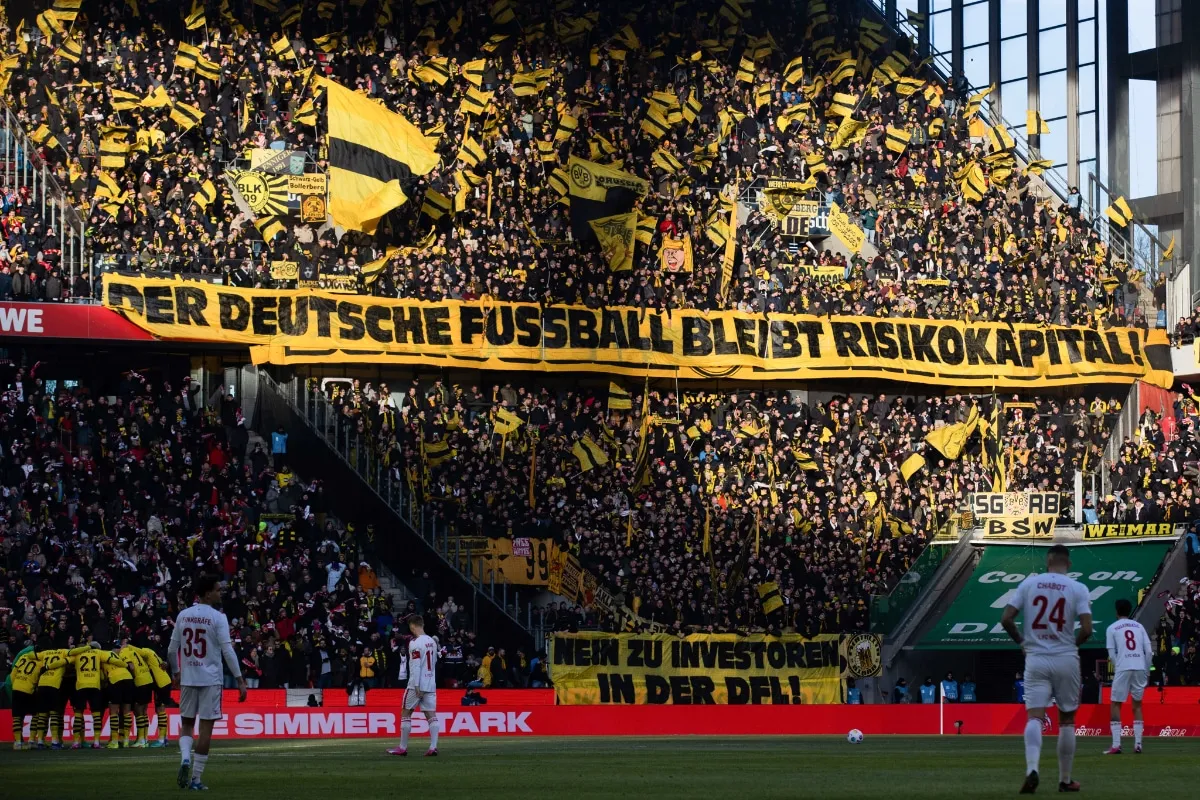 Protest against German football investment