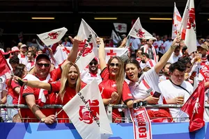 Georgia fans flood the streets of Hamburg ahead of Euro 2024 clash