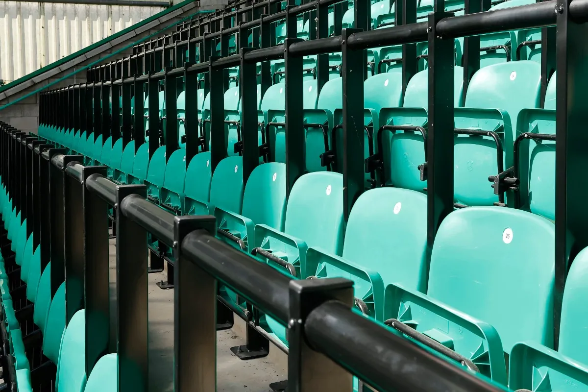 Football grounds with safe standing