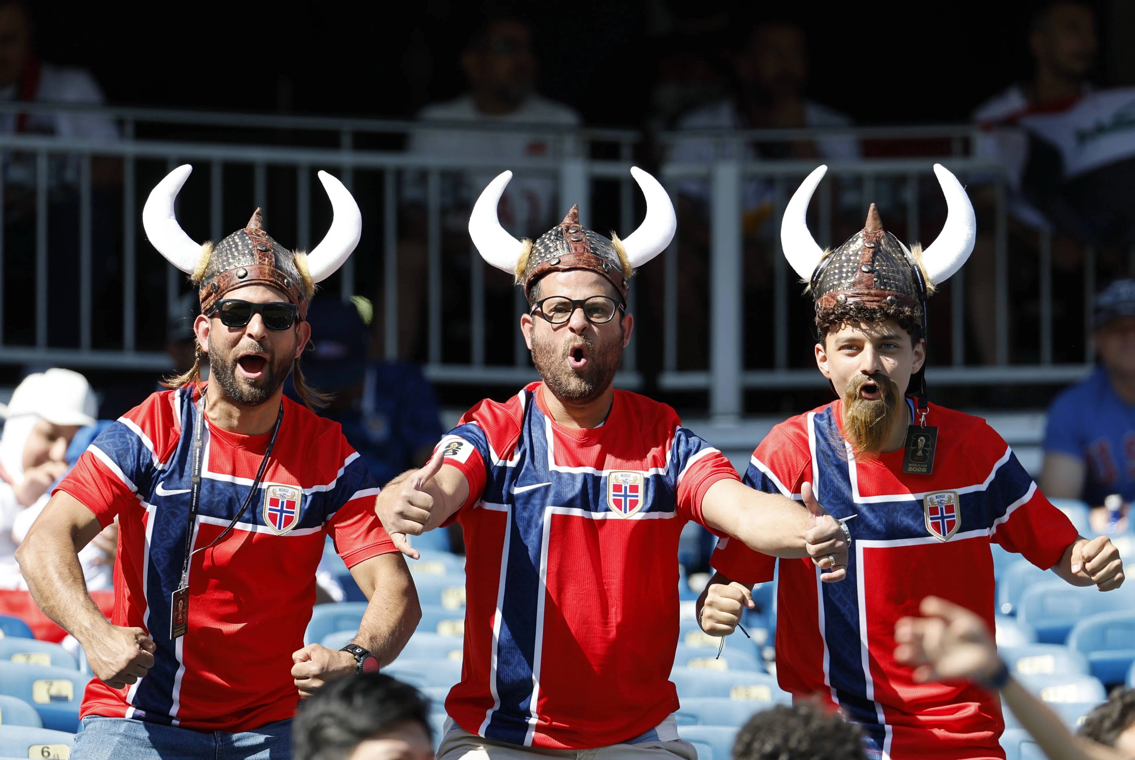 Watch as Norway fans take over Times Square with epic &lsquo;viking row&rsquo; chant ahead of Senegal clash