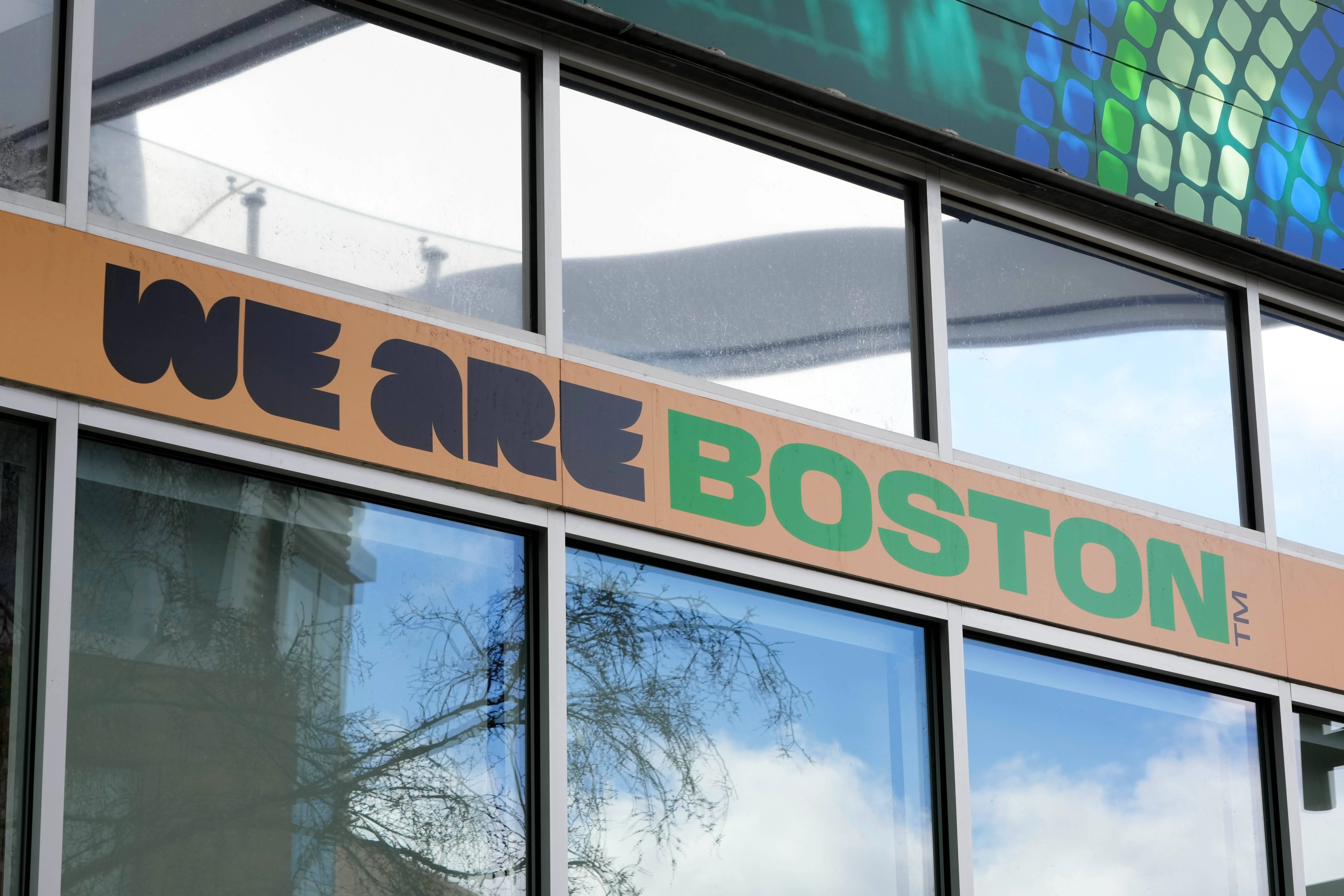 2026 World Cup signage outside Gillette Stadium in Foxborough