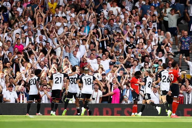Fulham players celebrating with the club's supporters at Craven Cottage | How to get Fulham tickets | How to buy Fulham tickets