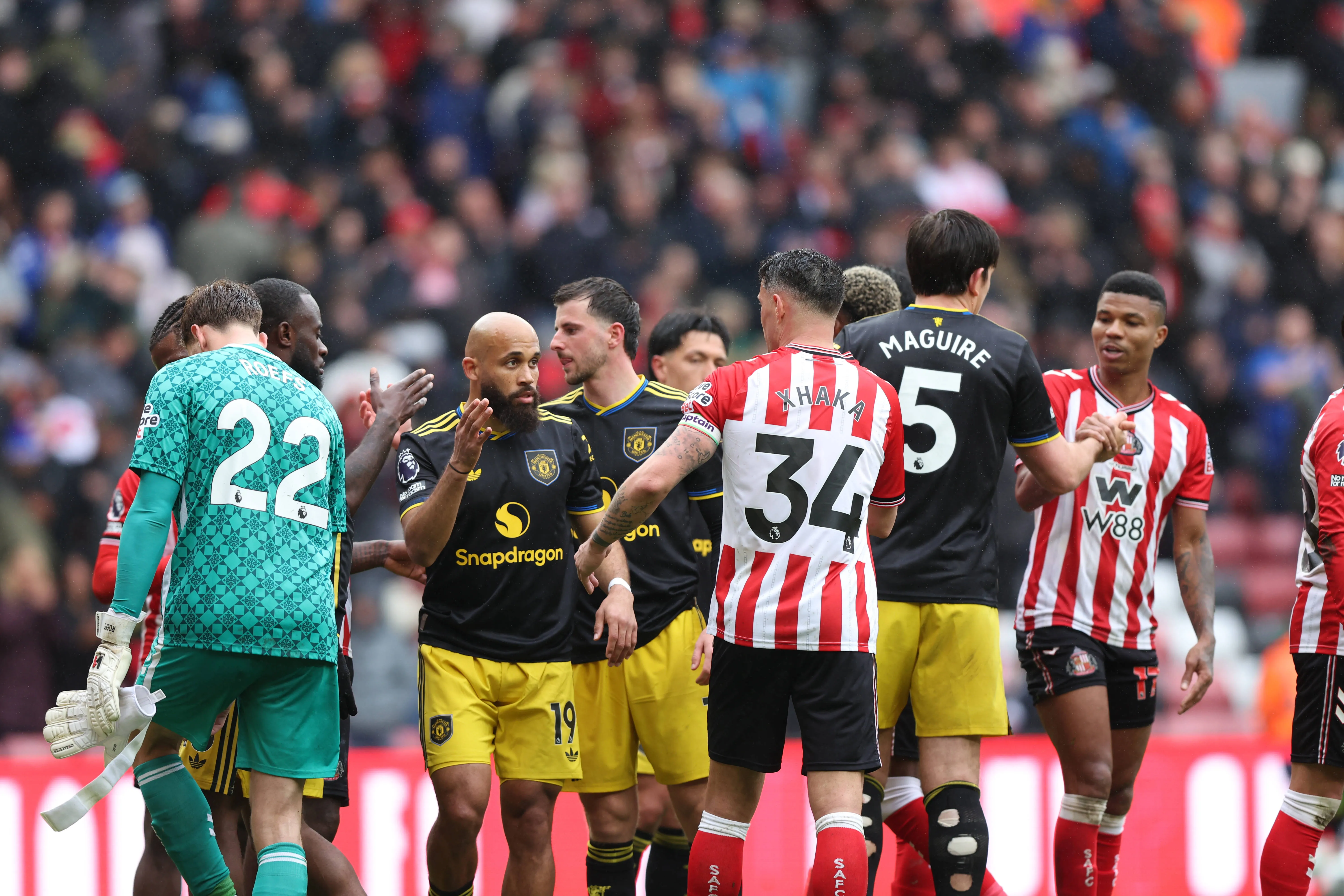 Sunderland and Man Utd players