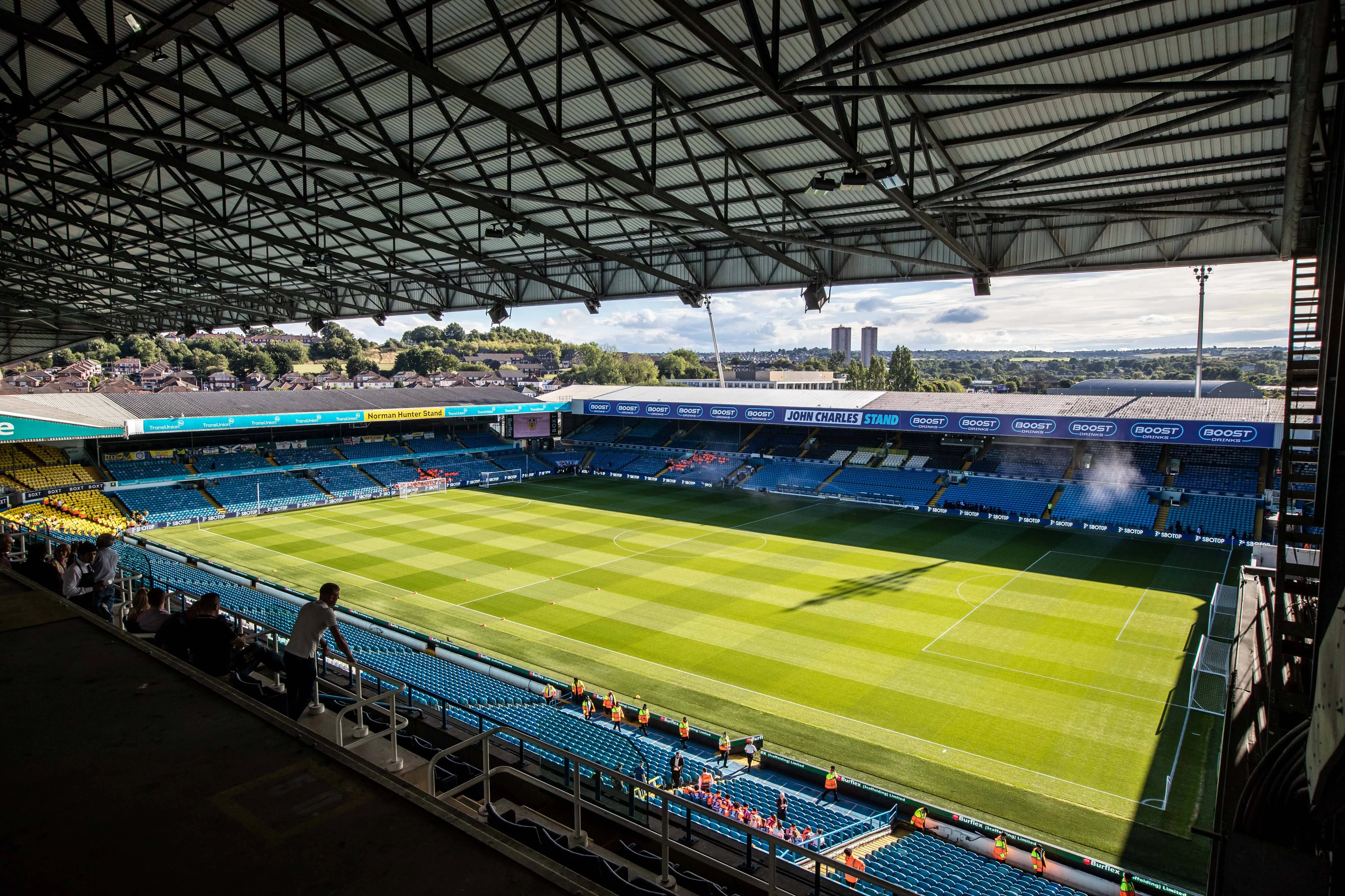General view looking over to the West Stand inside Elland Road