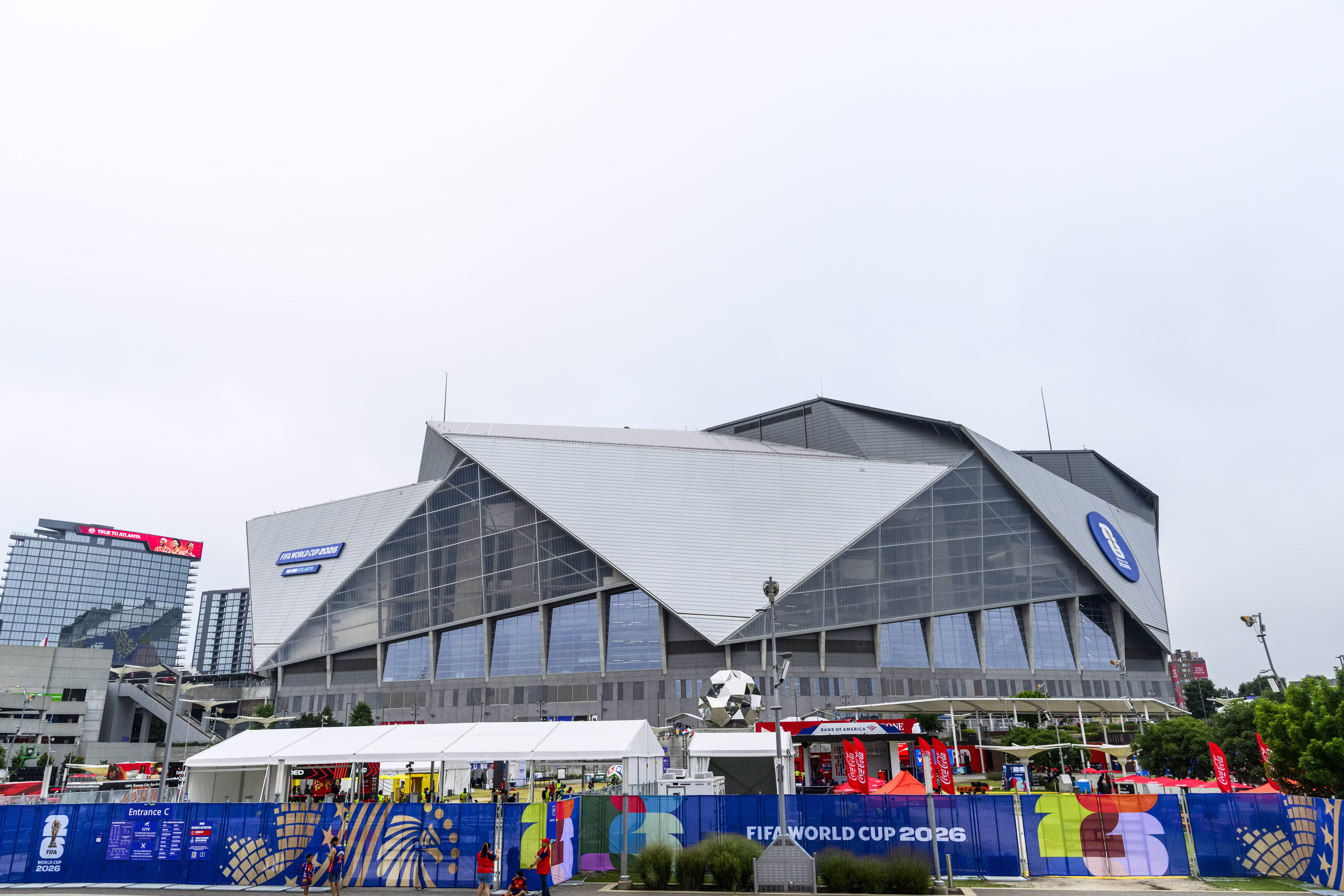 View outside Atlanta Stadium ahead of England vs DR Congo