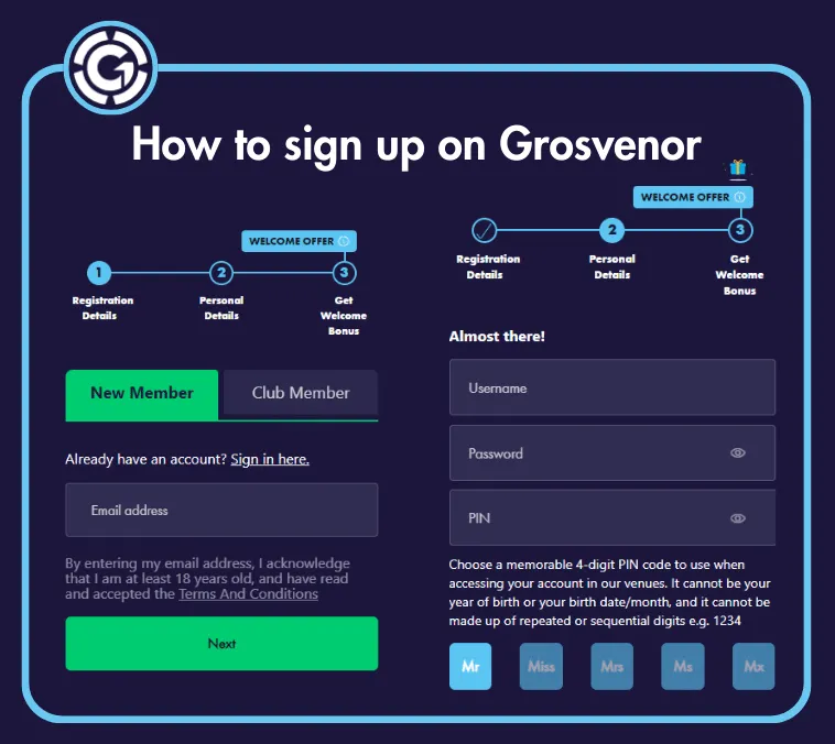How to Register with Grosvenor Sports Sign-Up Offer