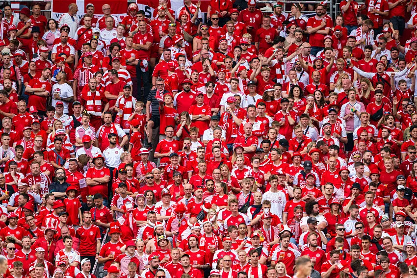 Denmark fans at Stuttgart Euro 2024
