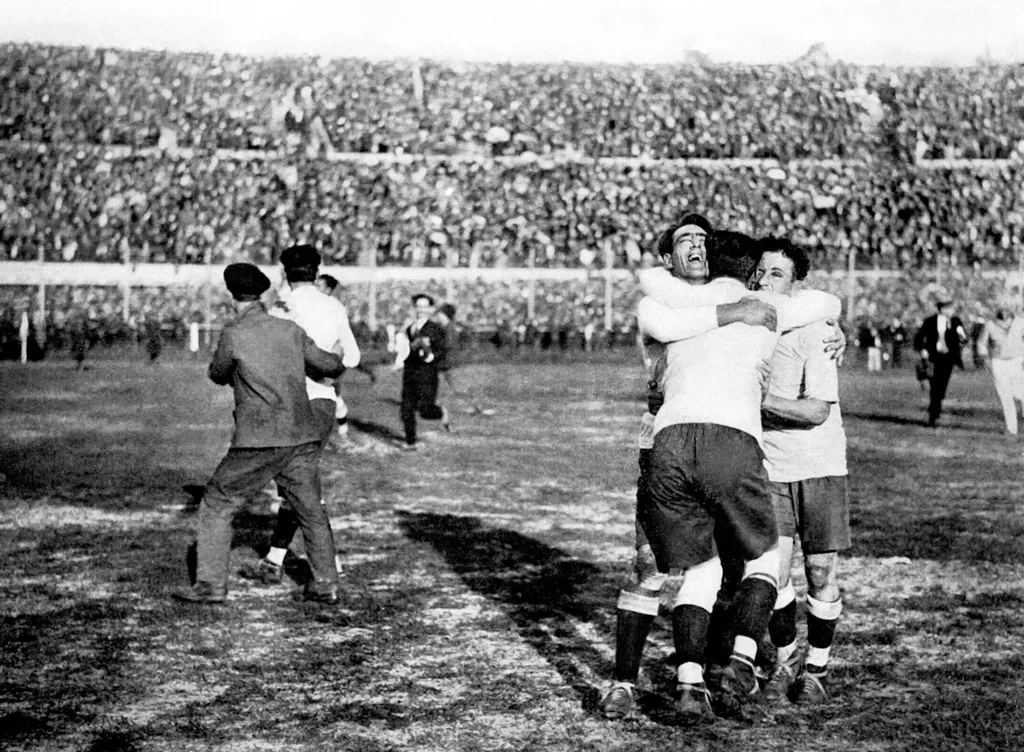 Uruguay celebrate winning the 1930 World Cup | They now look set to be partial 2030 World Cup host