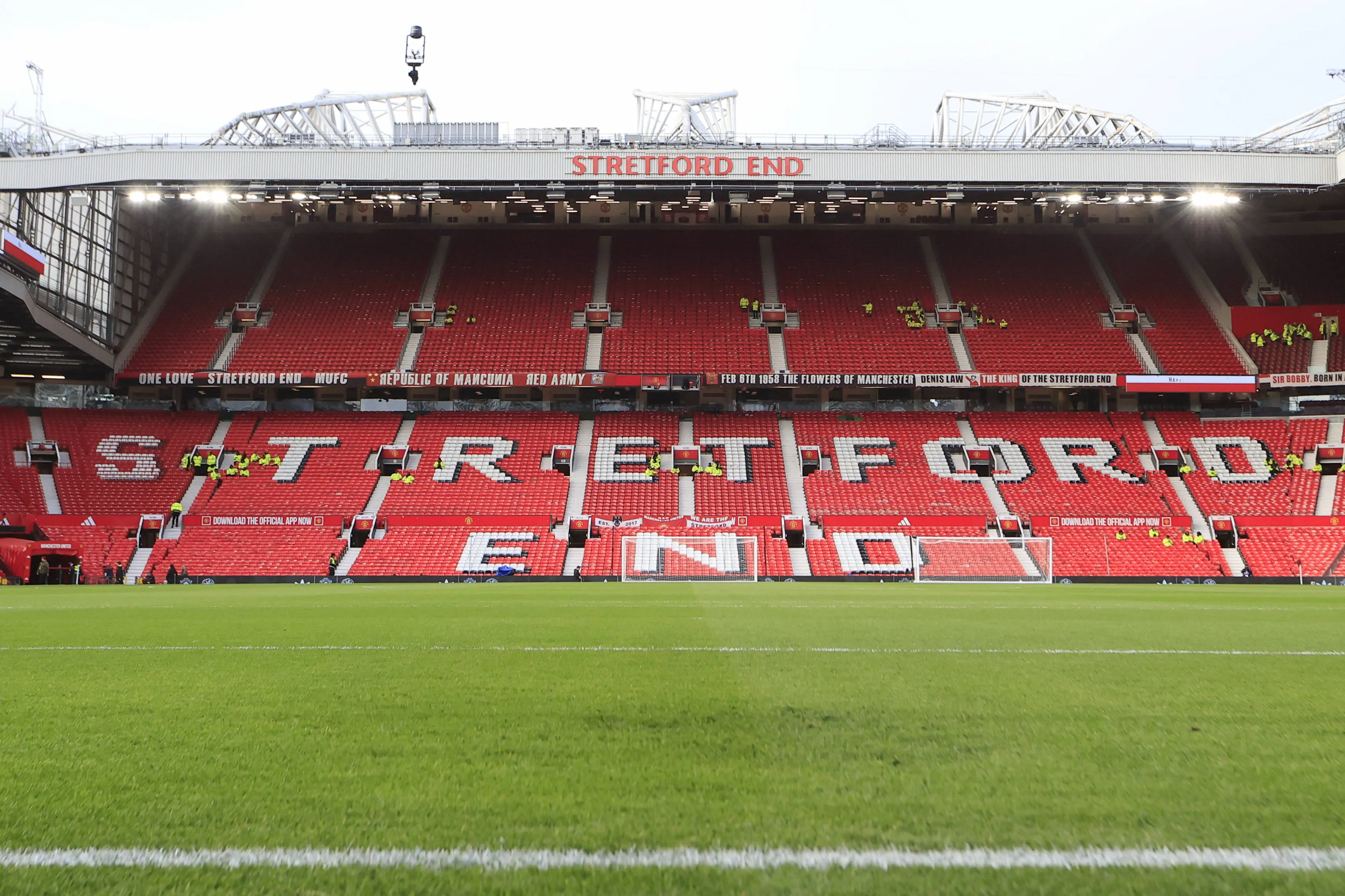 View towards the Stretford End at Old Trafford