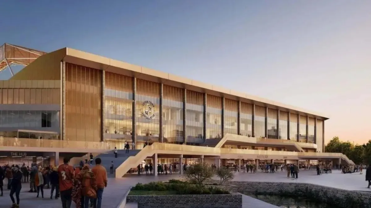 New drone footage shows Luton Town&rsquo;s Power Court rising fast with key structural work now underway