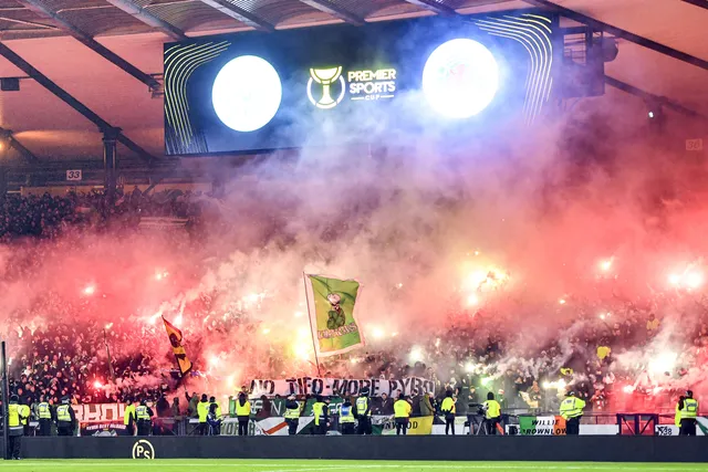 Celtic fans and rangers fans clash
