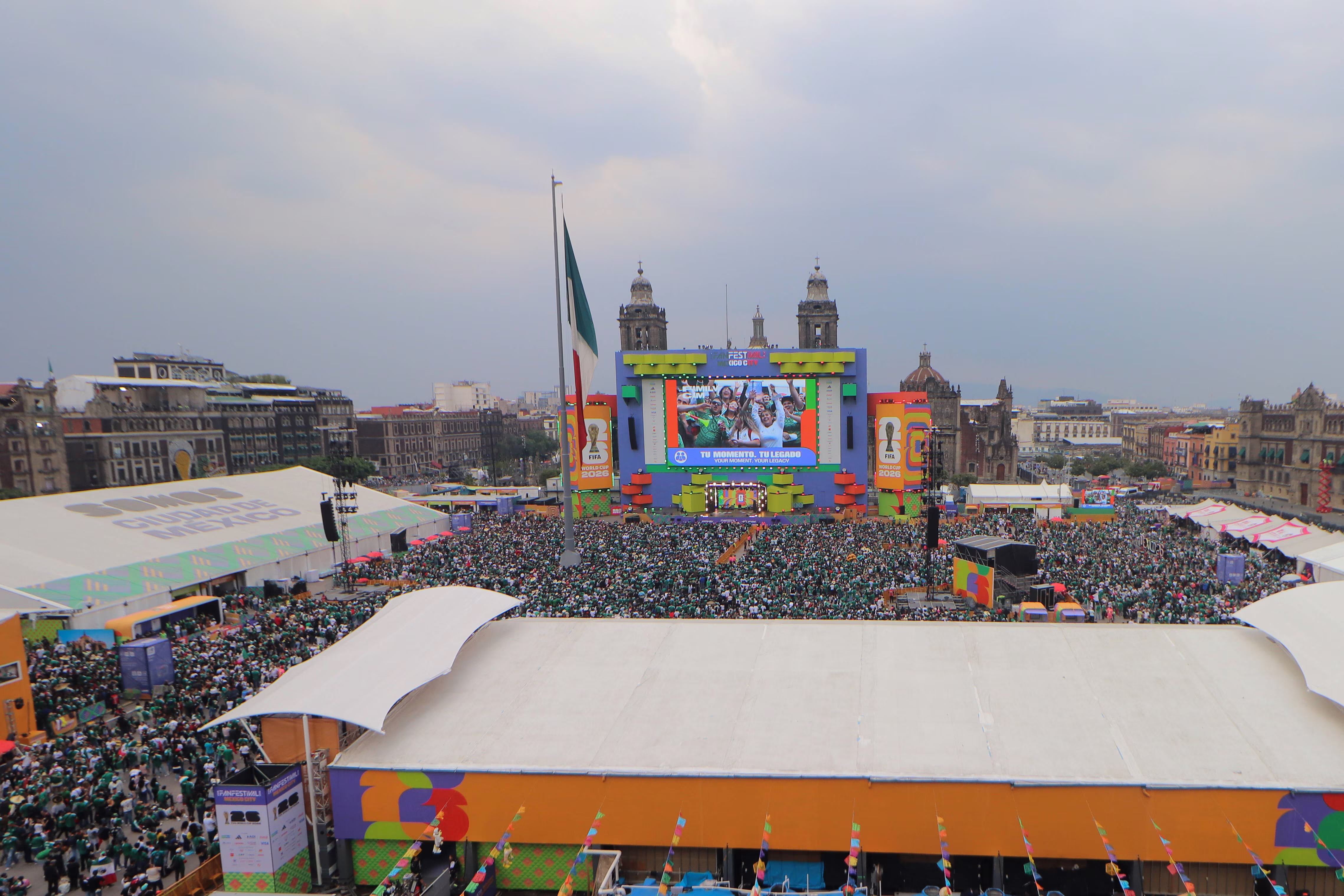 View of the official FIFA Fan Fest in Mexico City
