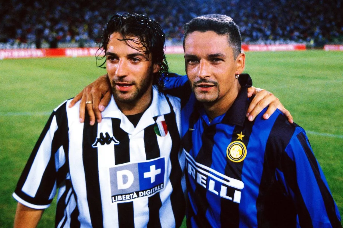 Alessandro Del Piero with Roberto Baggio