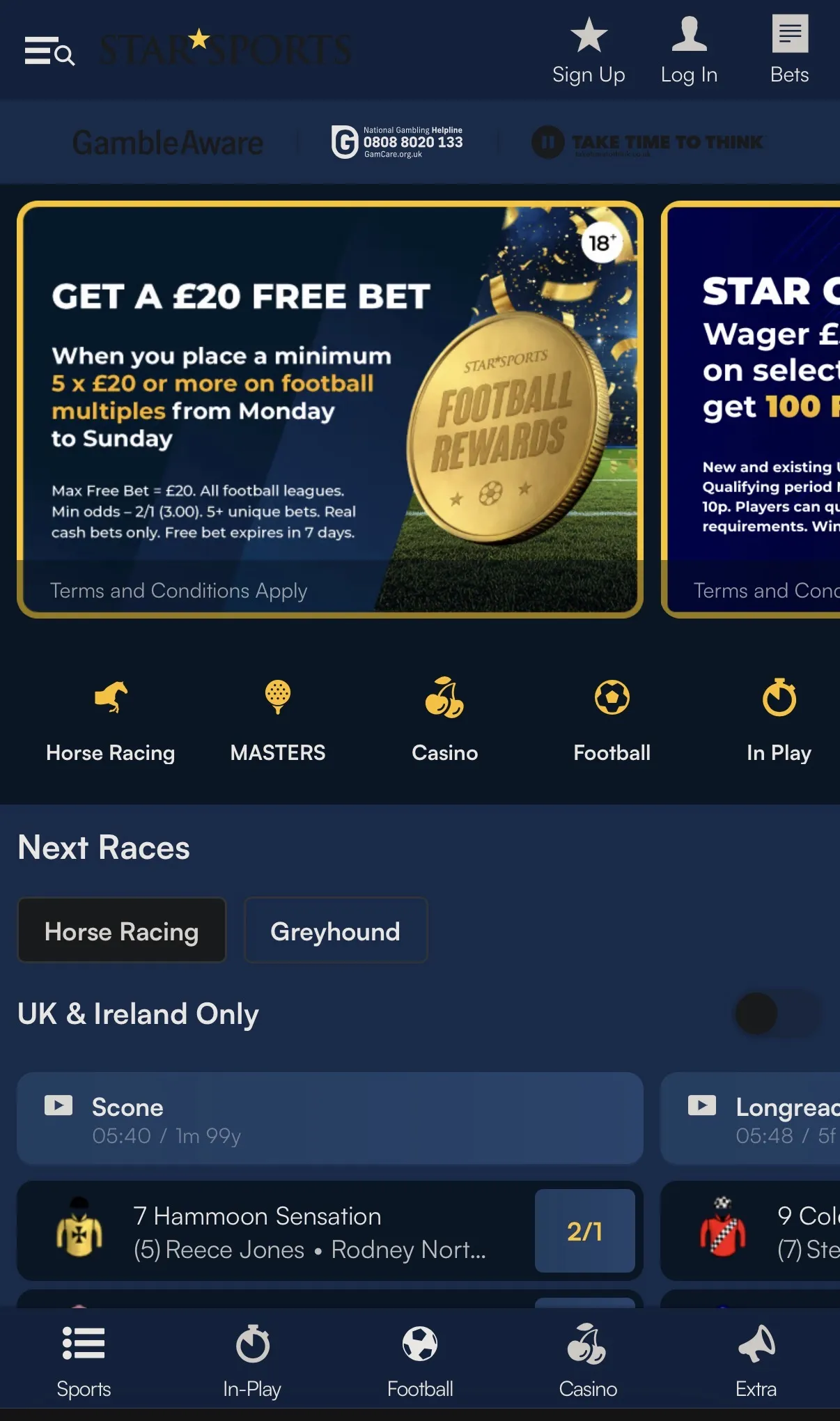 Star sports home screen