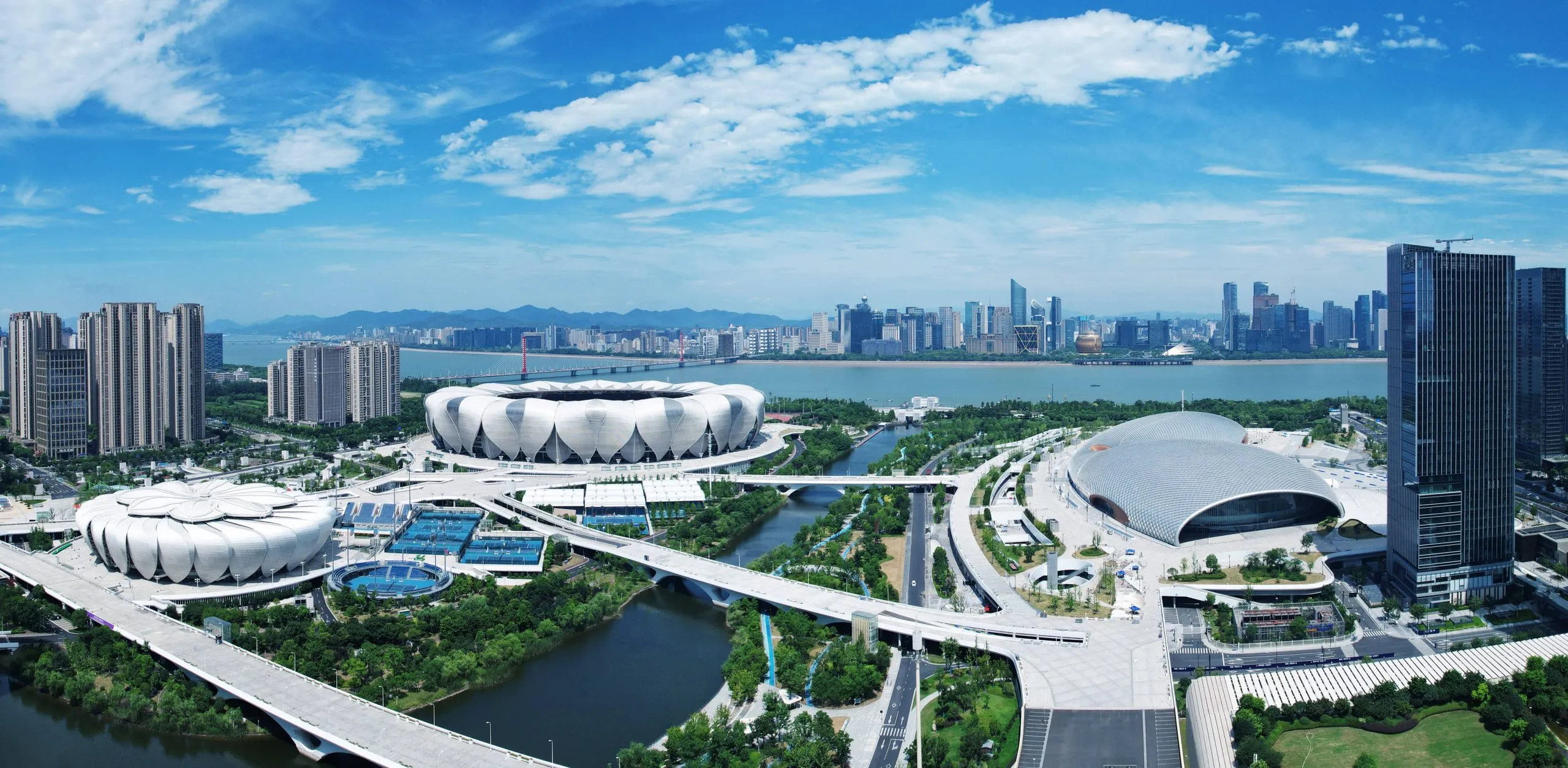 Hangzhou Olympic Sports Centre is home to one of the biggest football stadiums in the world